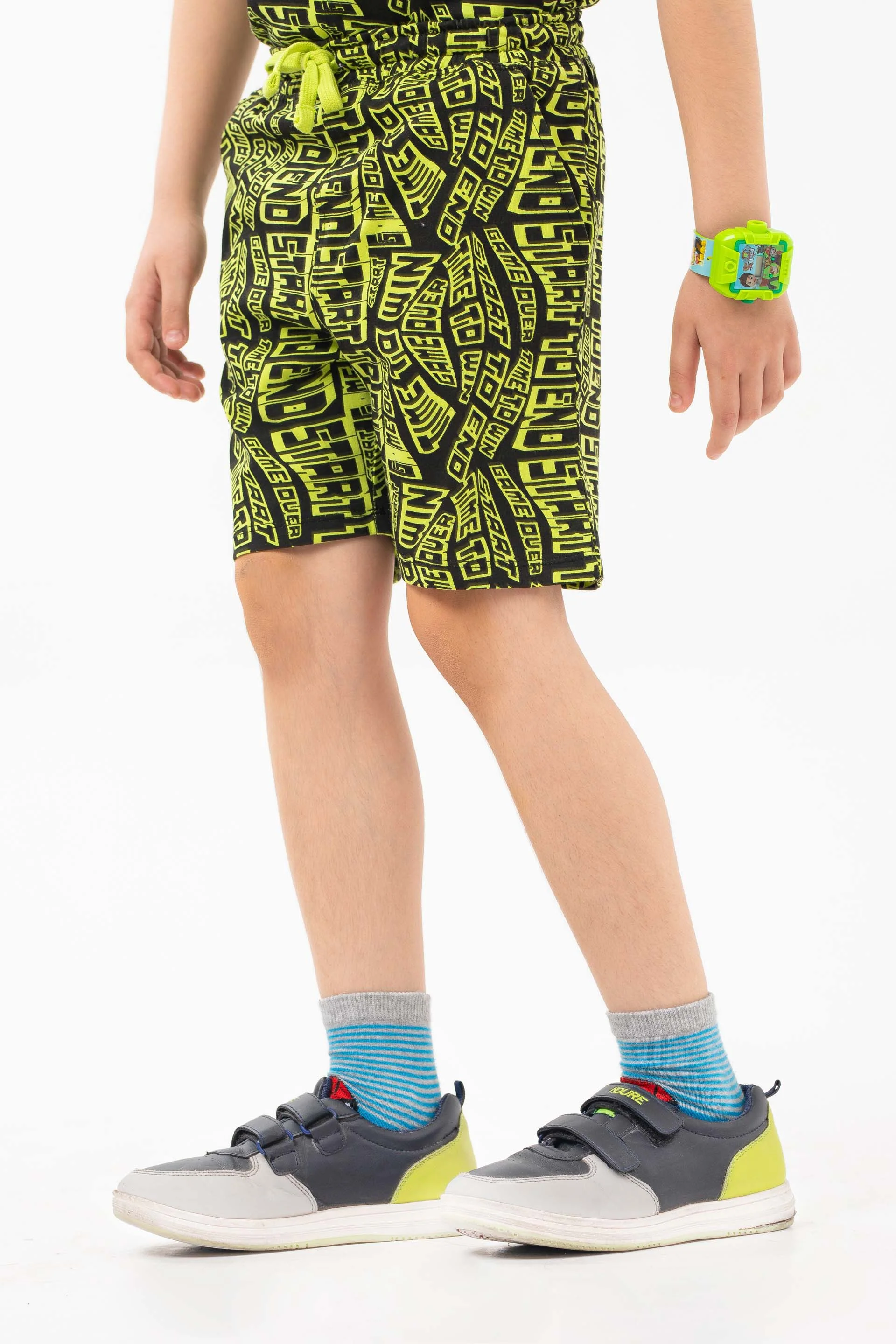 Printed Shorts Blue/Green - Image 3