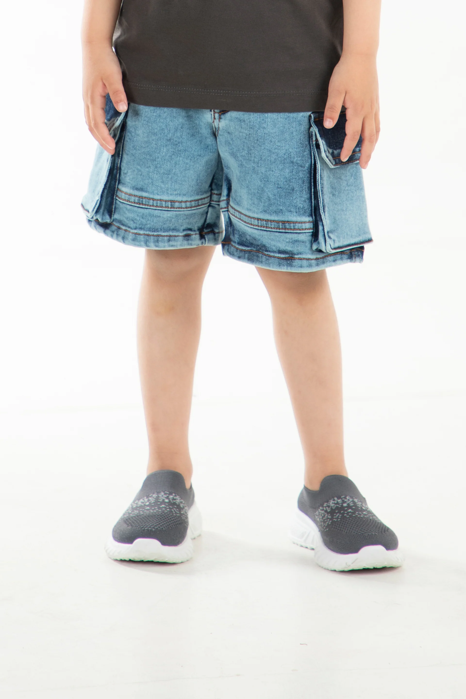 Denim Cargo Shorts