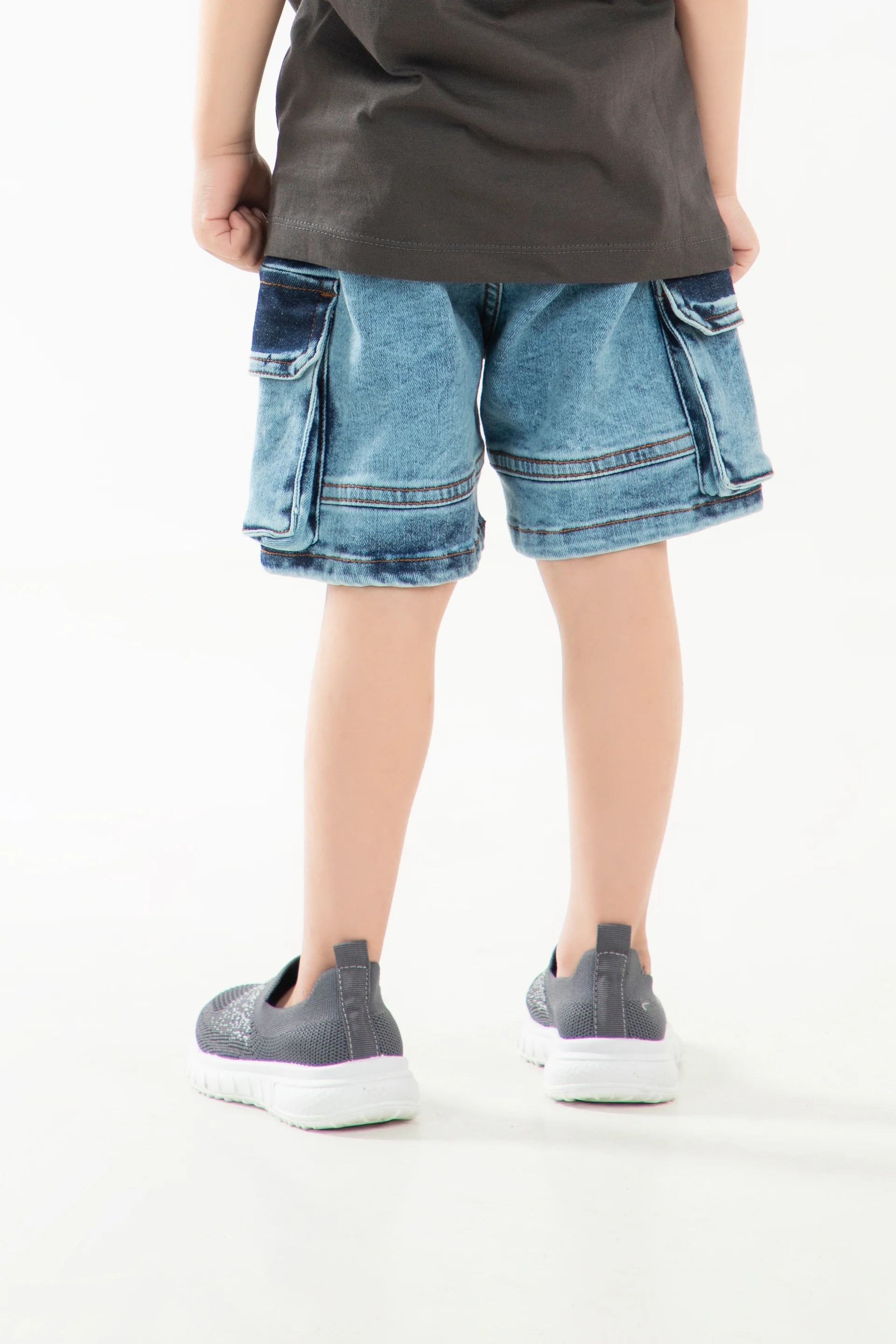Denim Cargo Shorts - Image 3