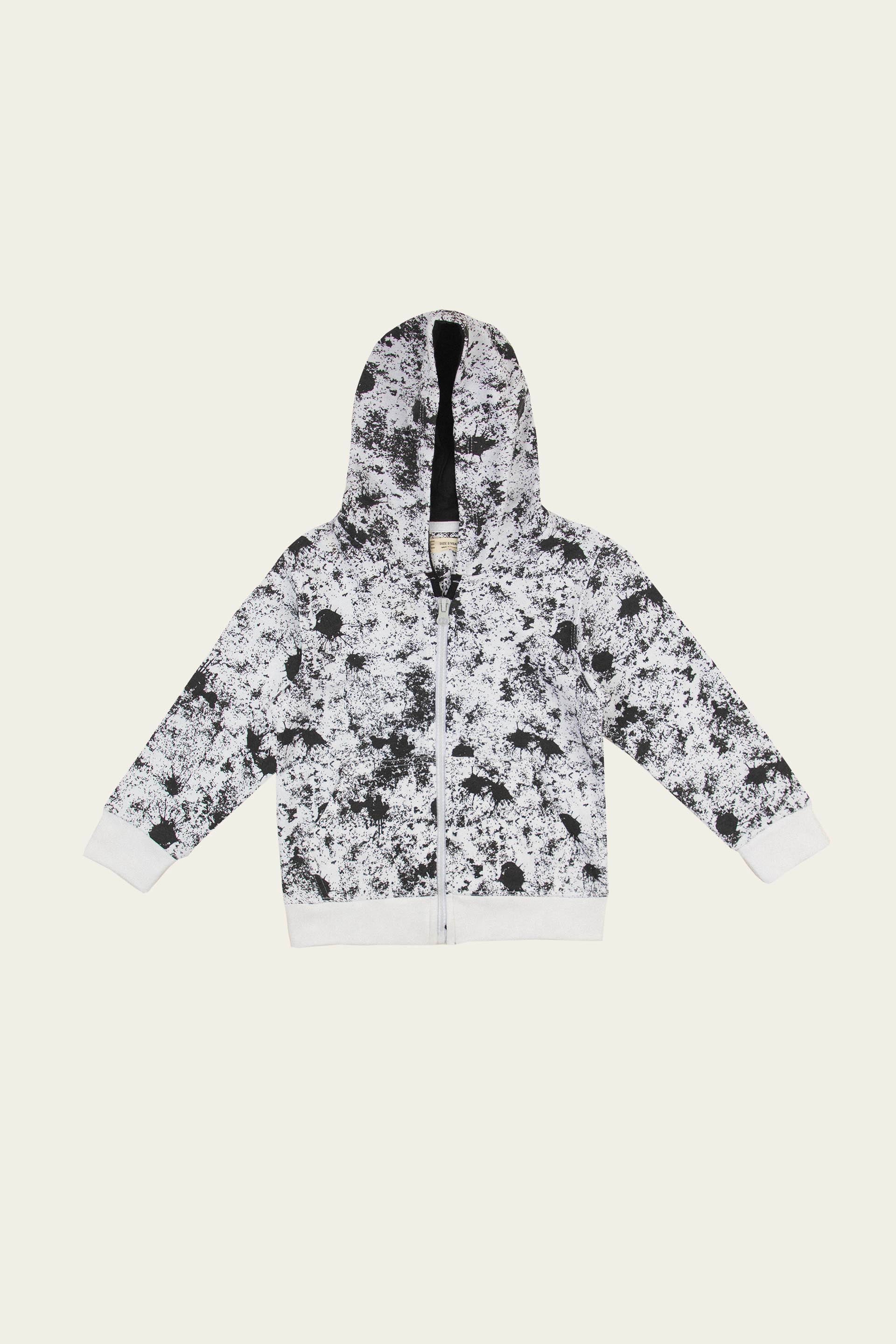 Splatter Hoodie Black/White - Image 5