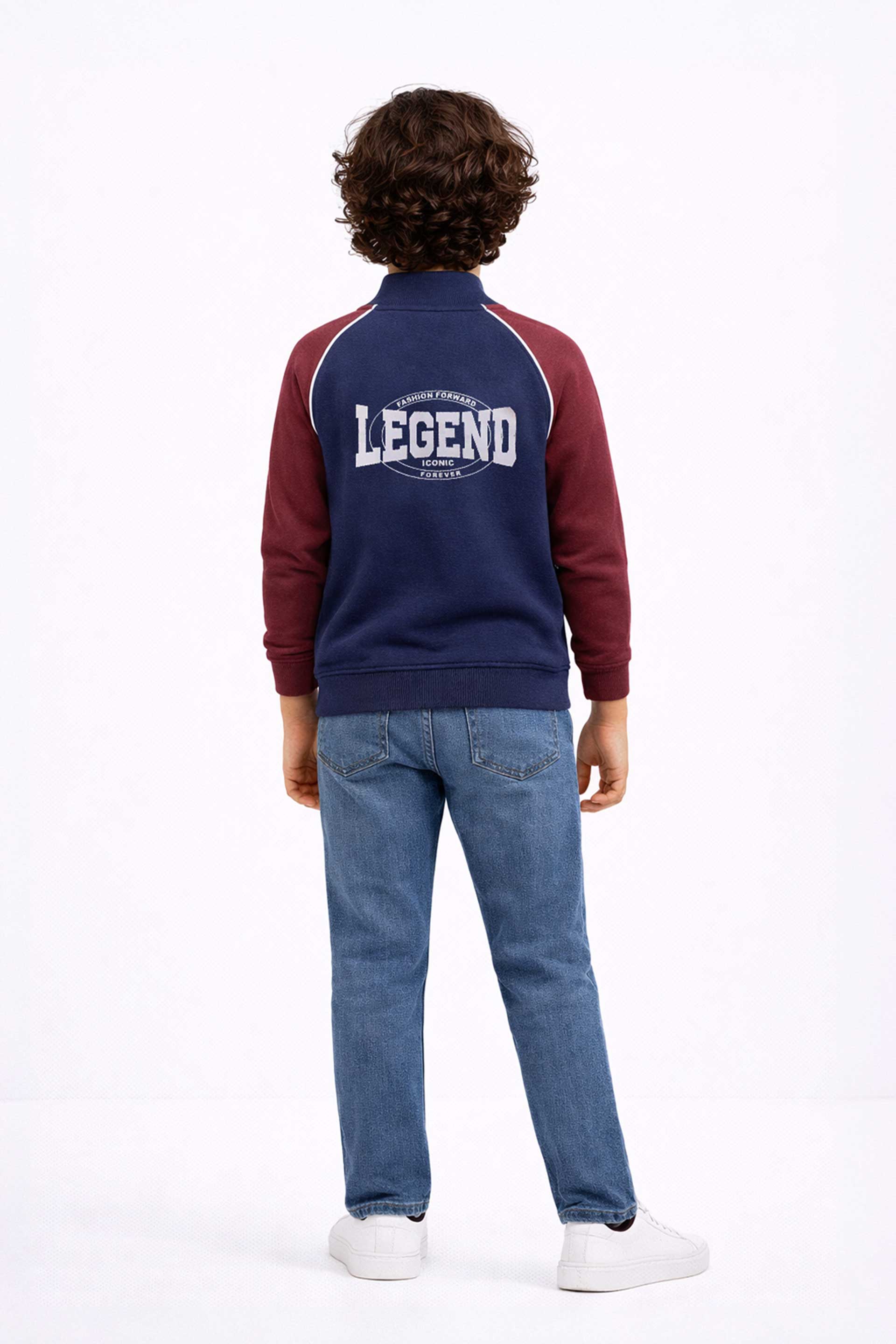 Mock-Neck Raglan Hoodie - Image 2