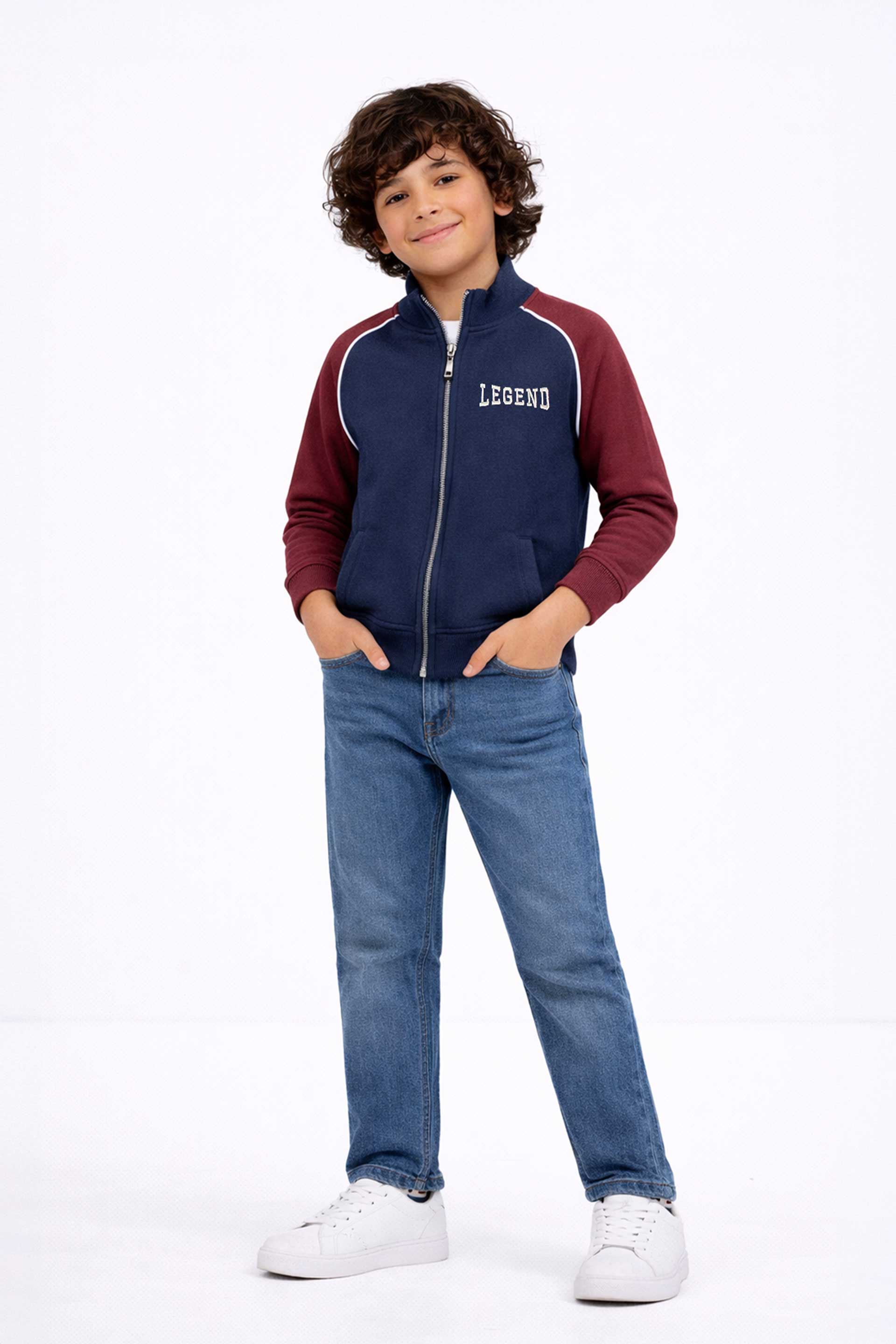 Mock-Neck Raglan Hoodie - Image 3