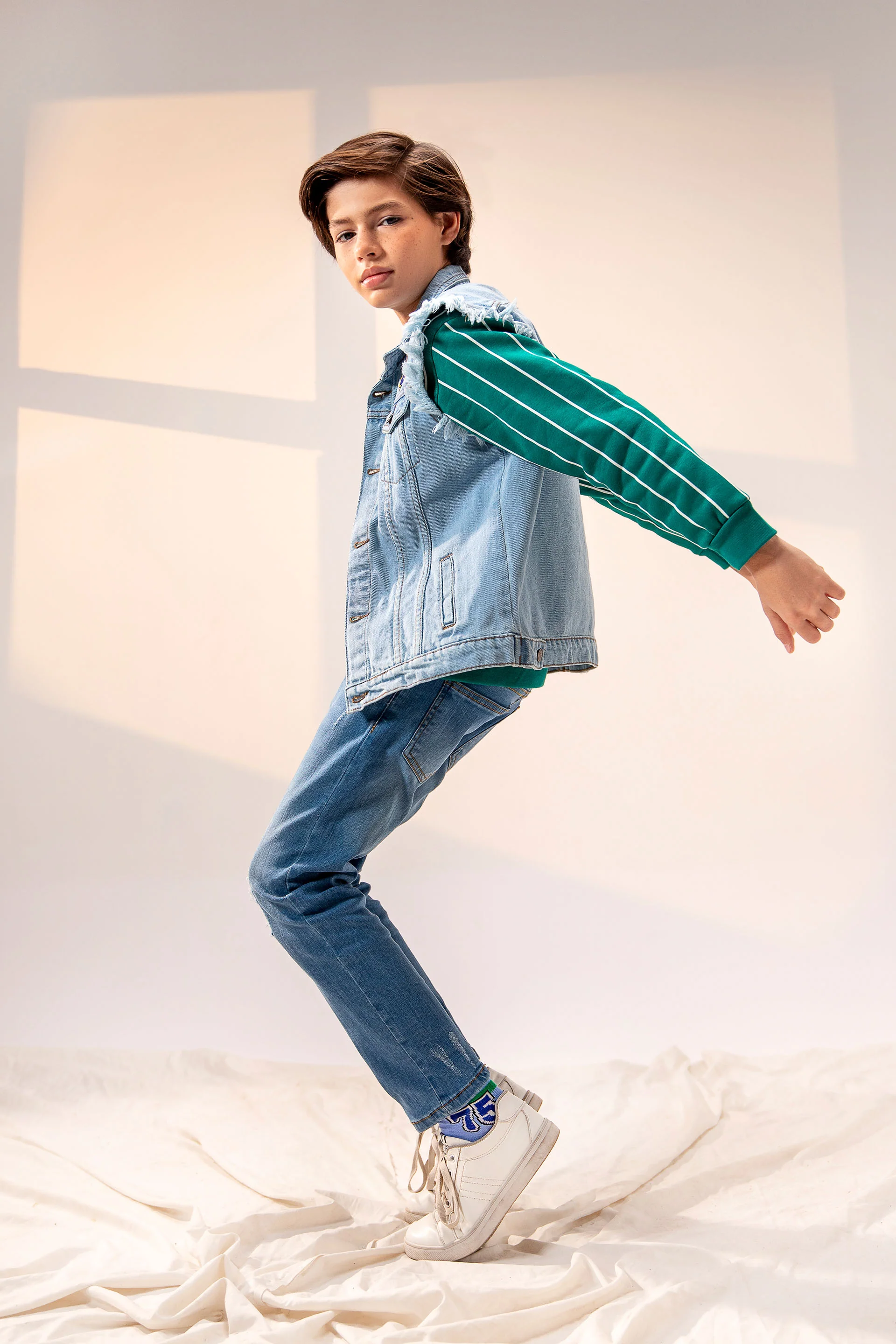 Sleeveless Jacket Blue - Image 3
