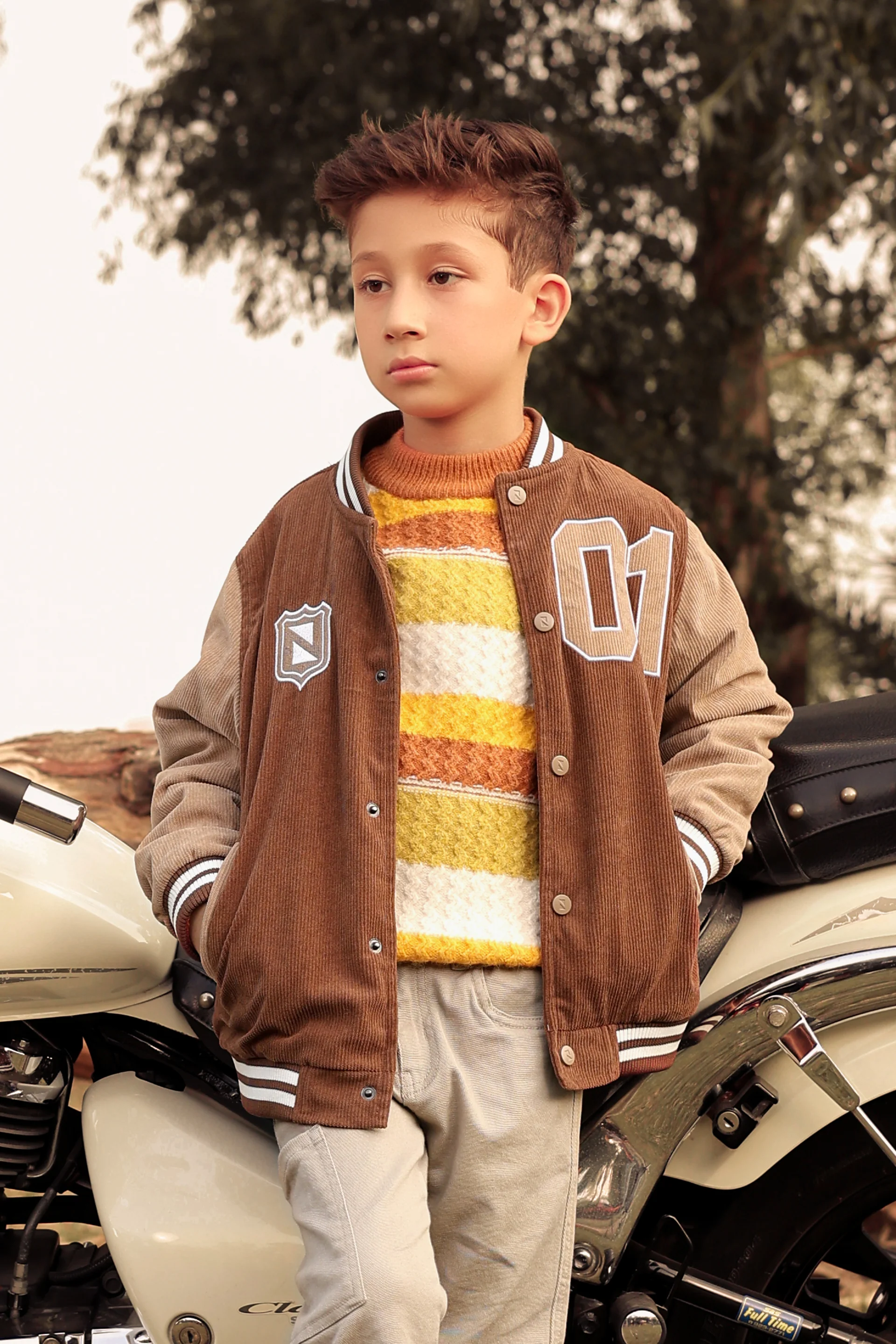 Corduroy Varsity Jacket - Image 3