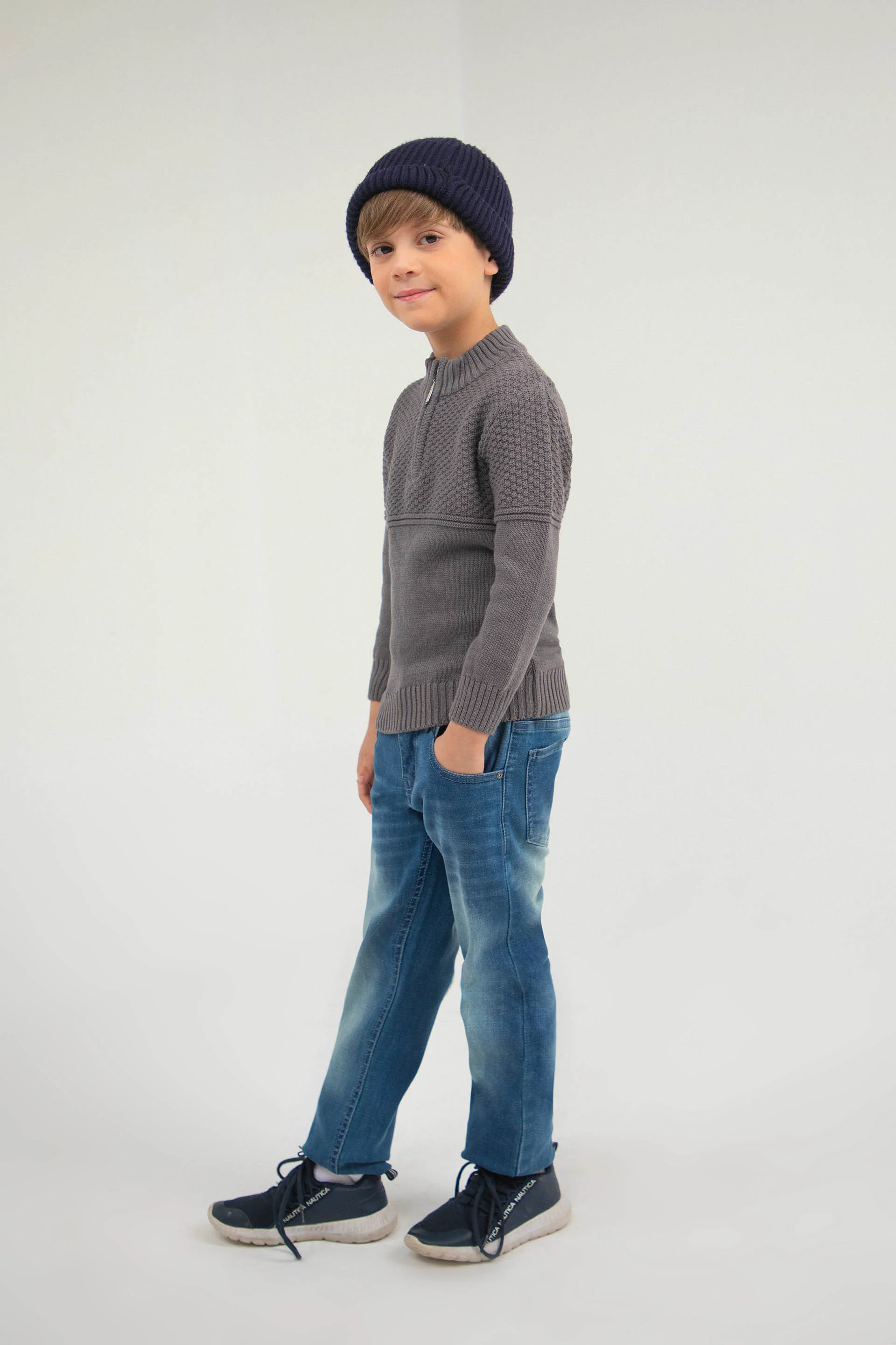 Textured Sweater Grey - Image 2