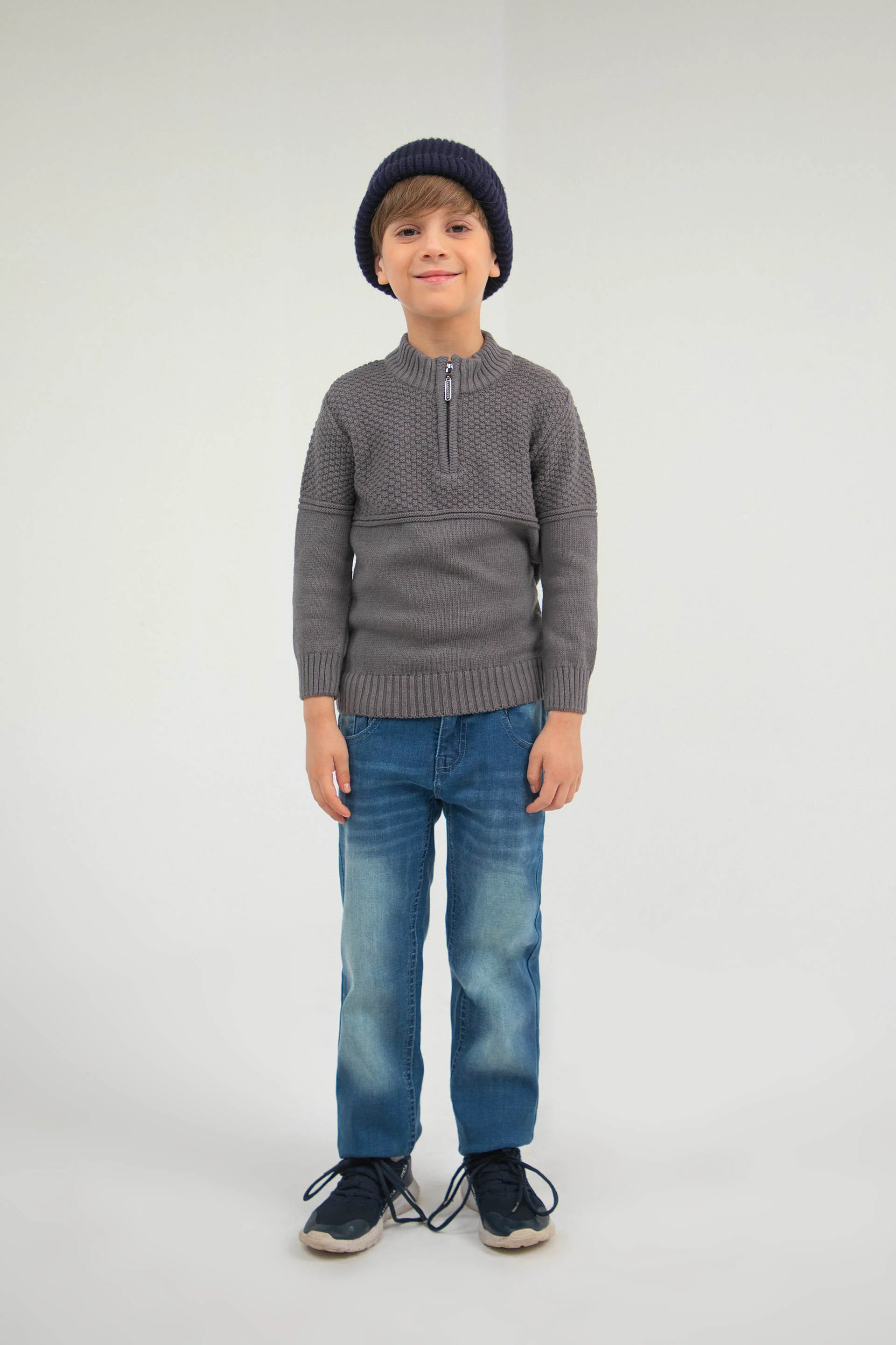 Textured Sweater Grey - Image 3