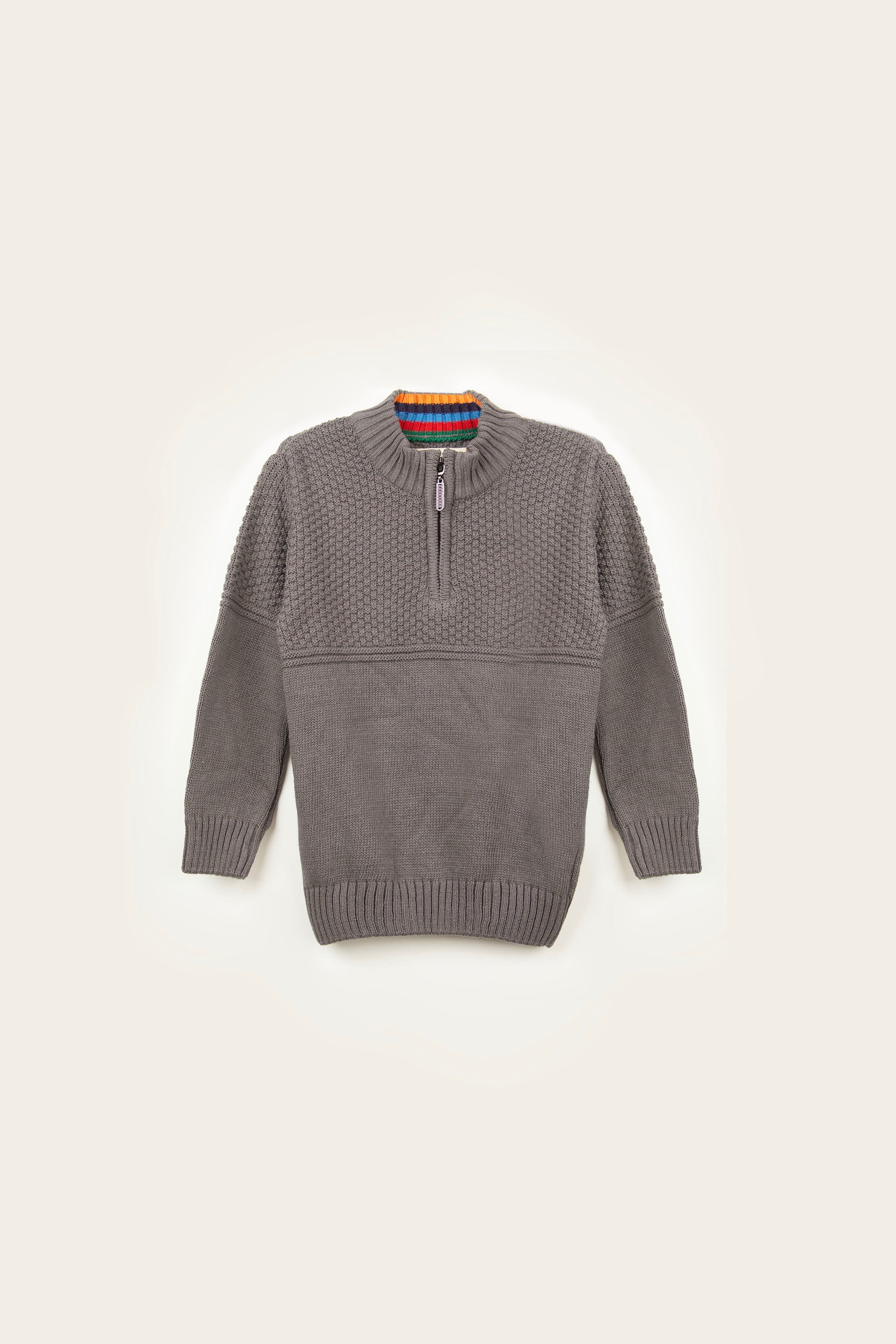 Textured Sweater Grey - Image 5