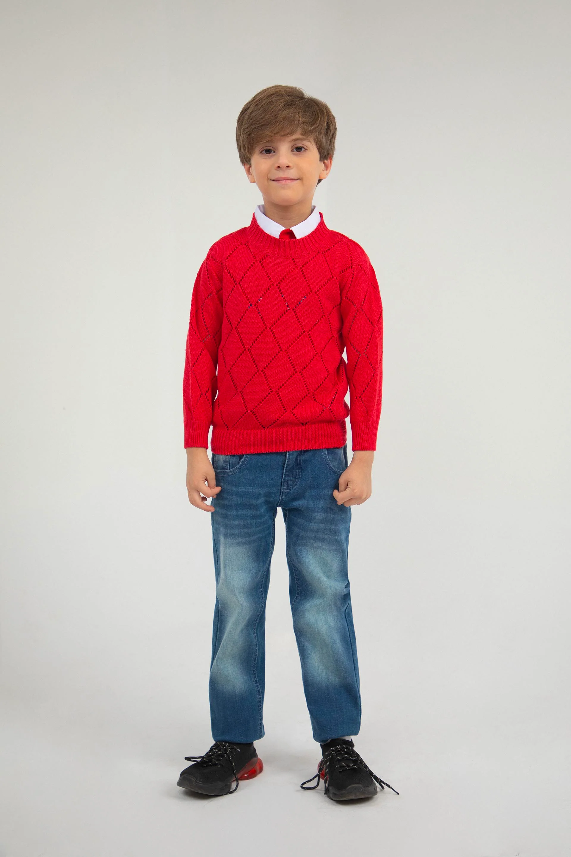 Textured Sweater Red - Image 2