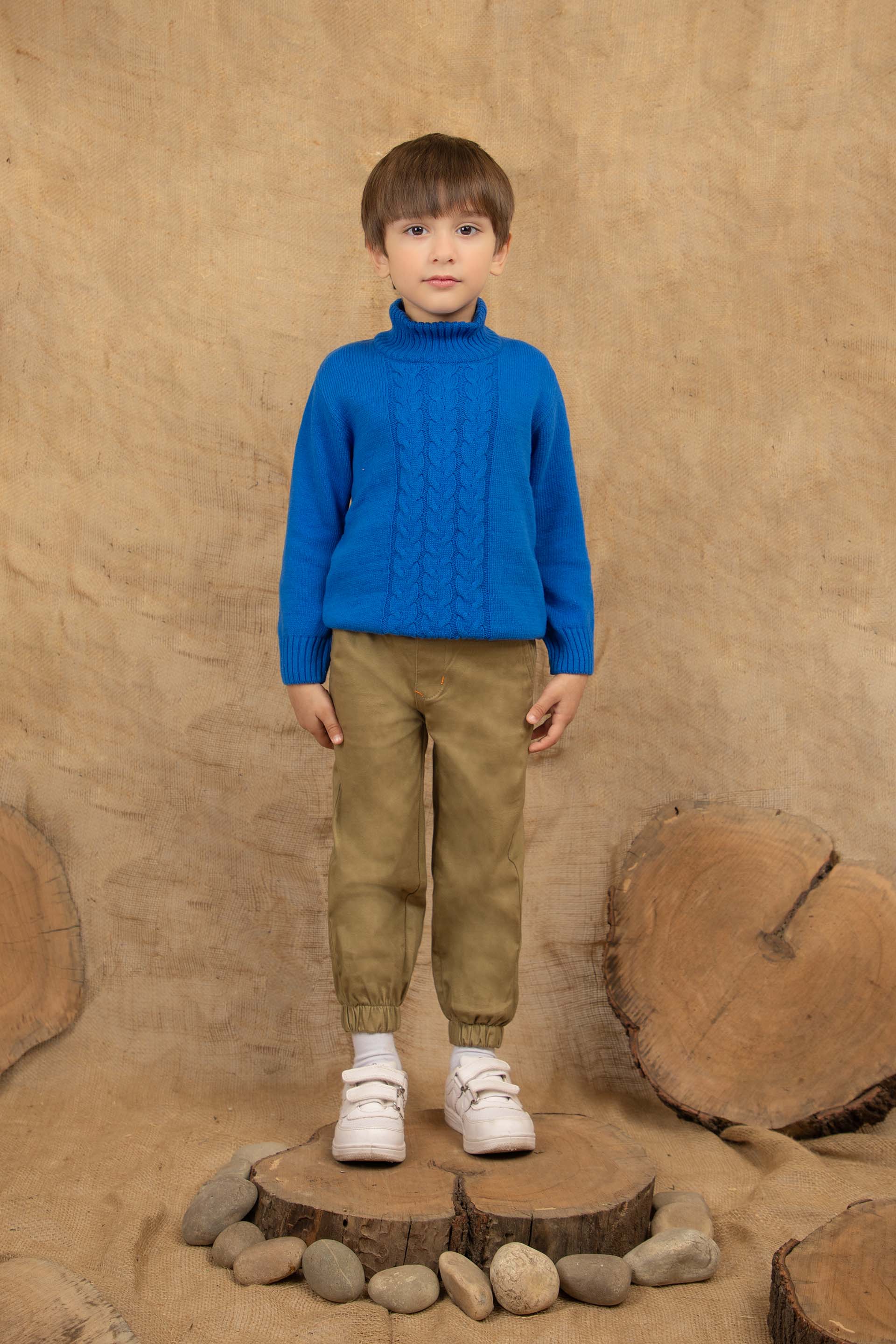 High Neck Sweater Blue - Image 3