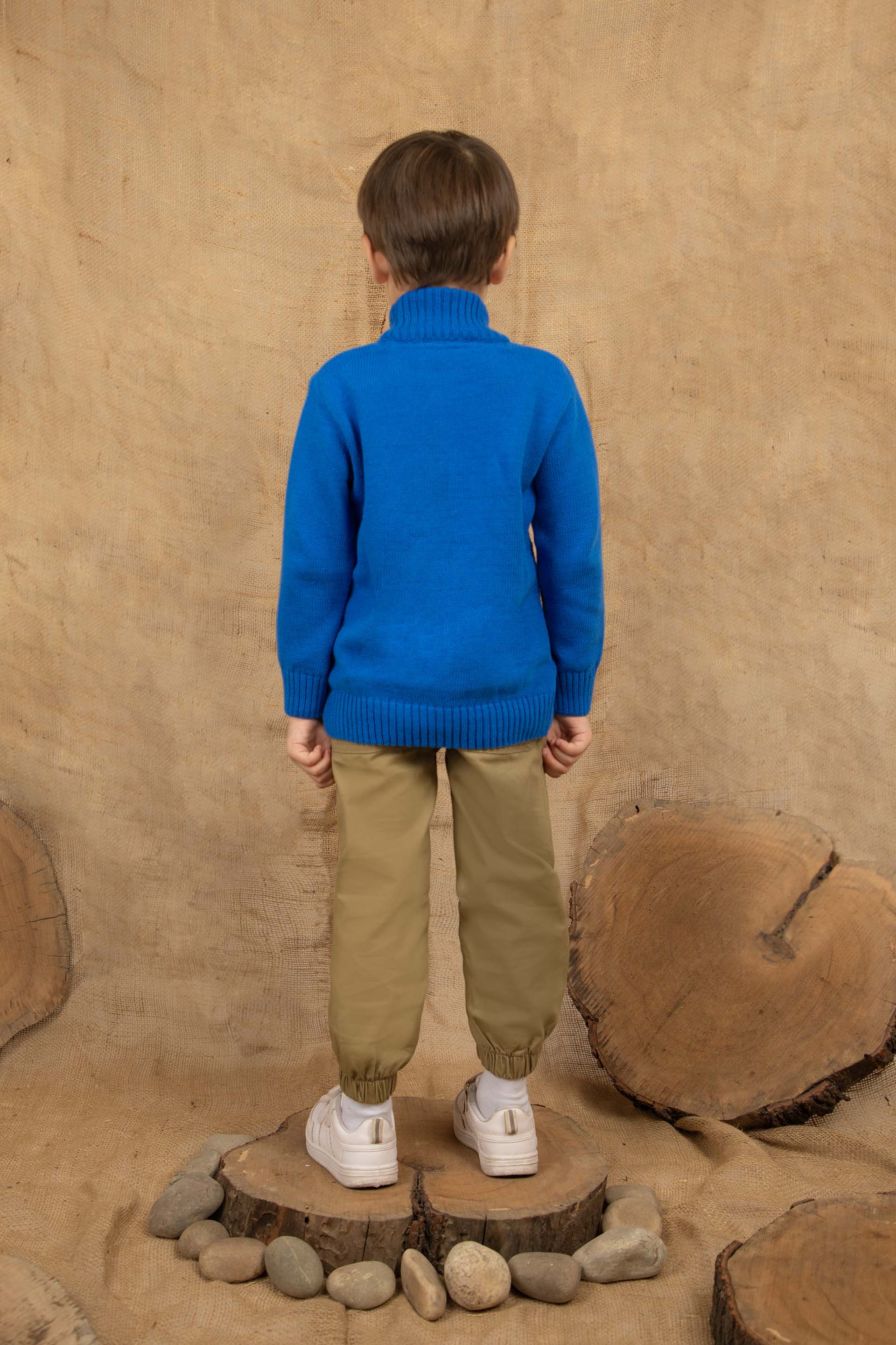 High Neck Sweater Blue - Image 4
