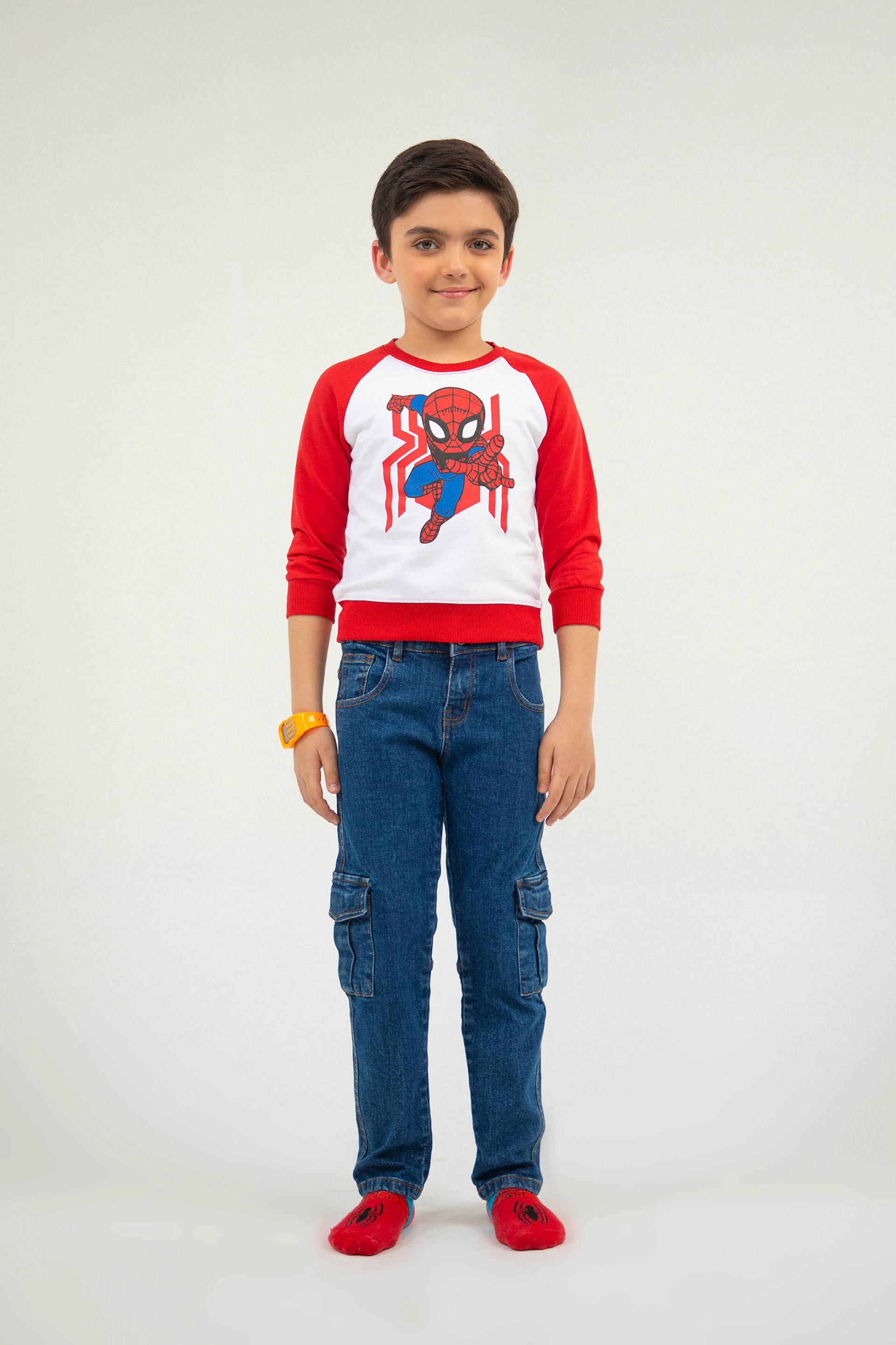 Spiderman Sweatshirt Red/White - Image 3