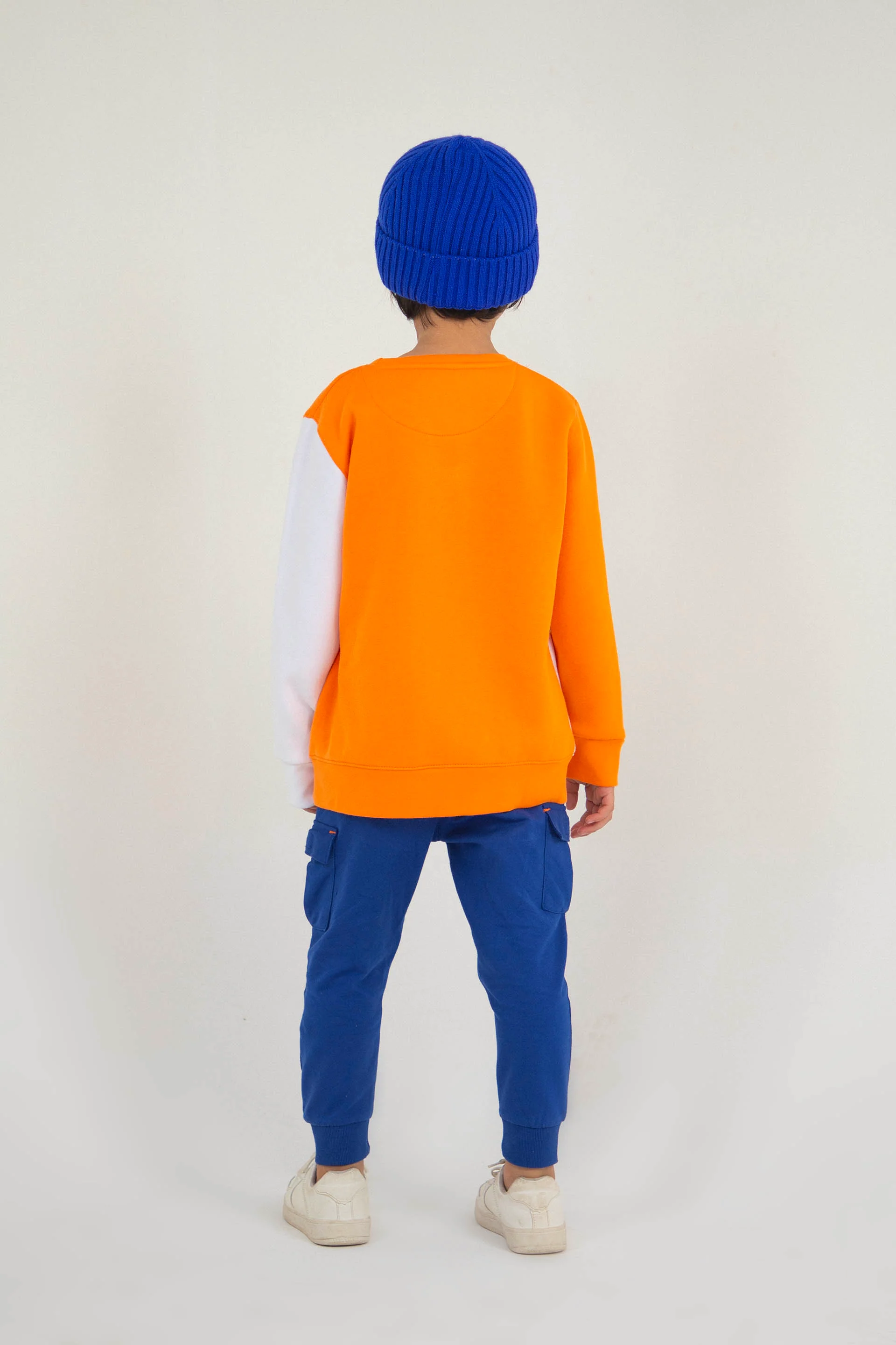 Mickey Sweatshirt Orange/White - Image 4
