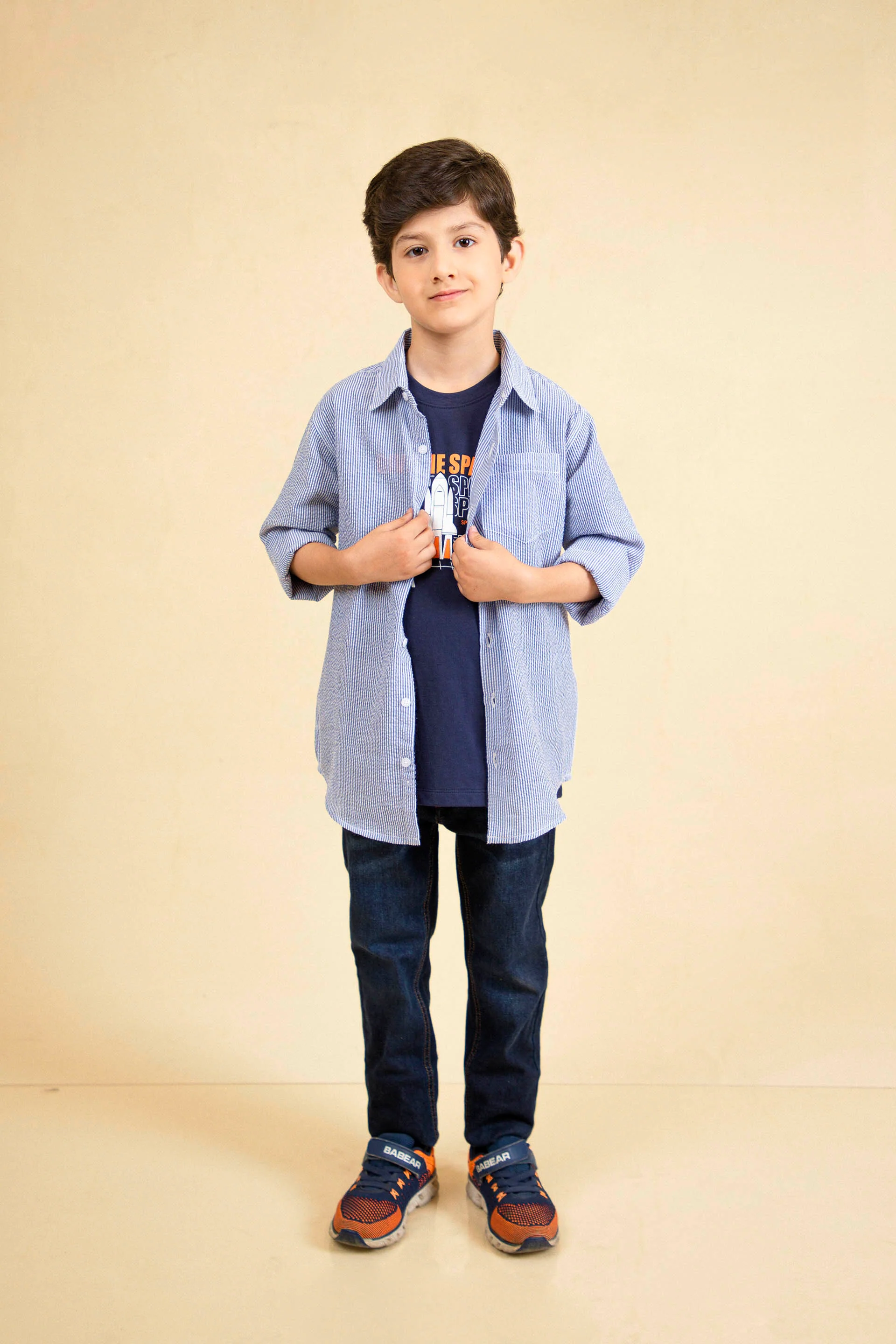 Textured Shirt Blue - Image 2