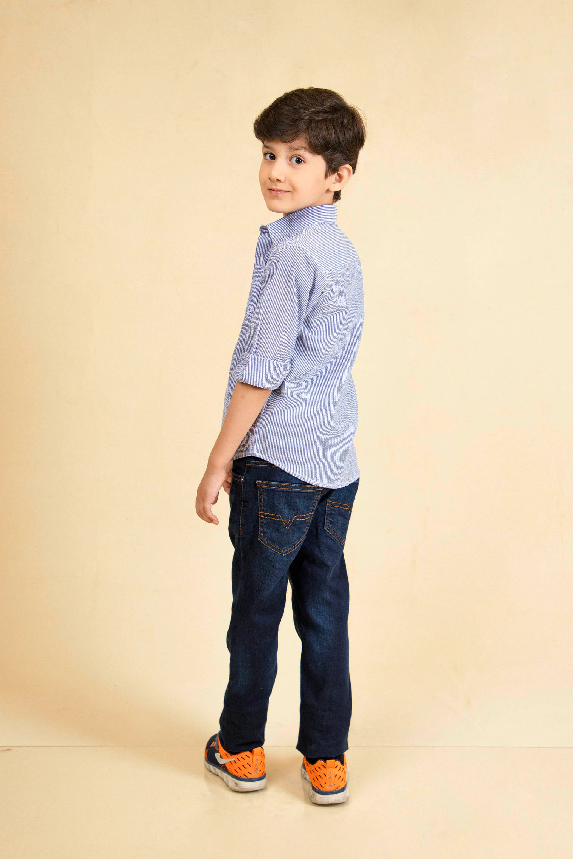 Textured Shirt Blue - Image 4