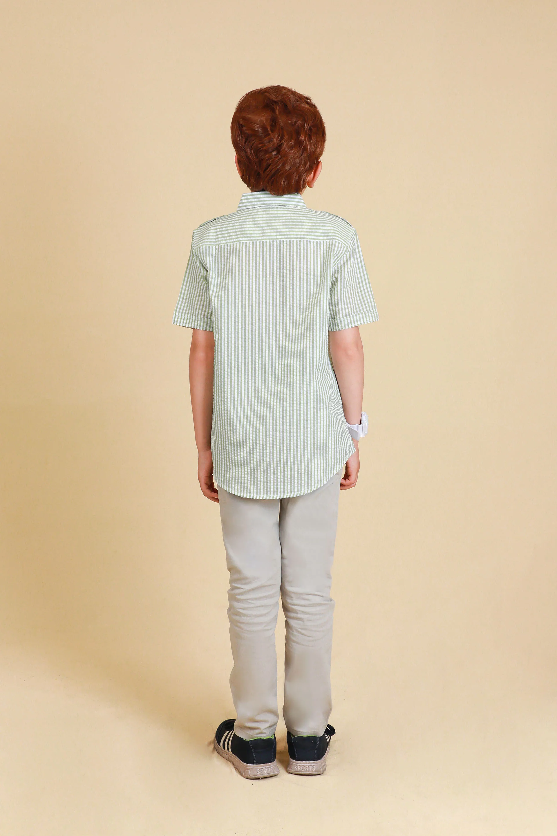 Check Shirt White/Green - Image 3