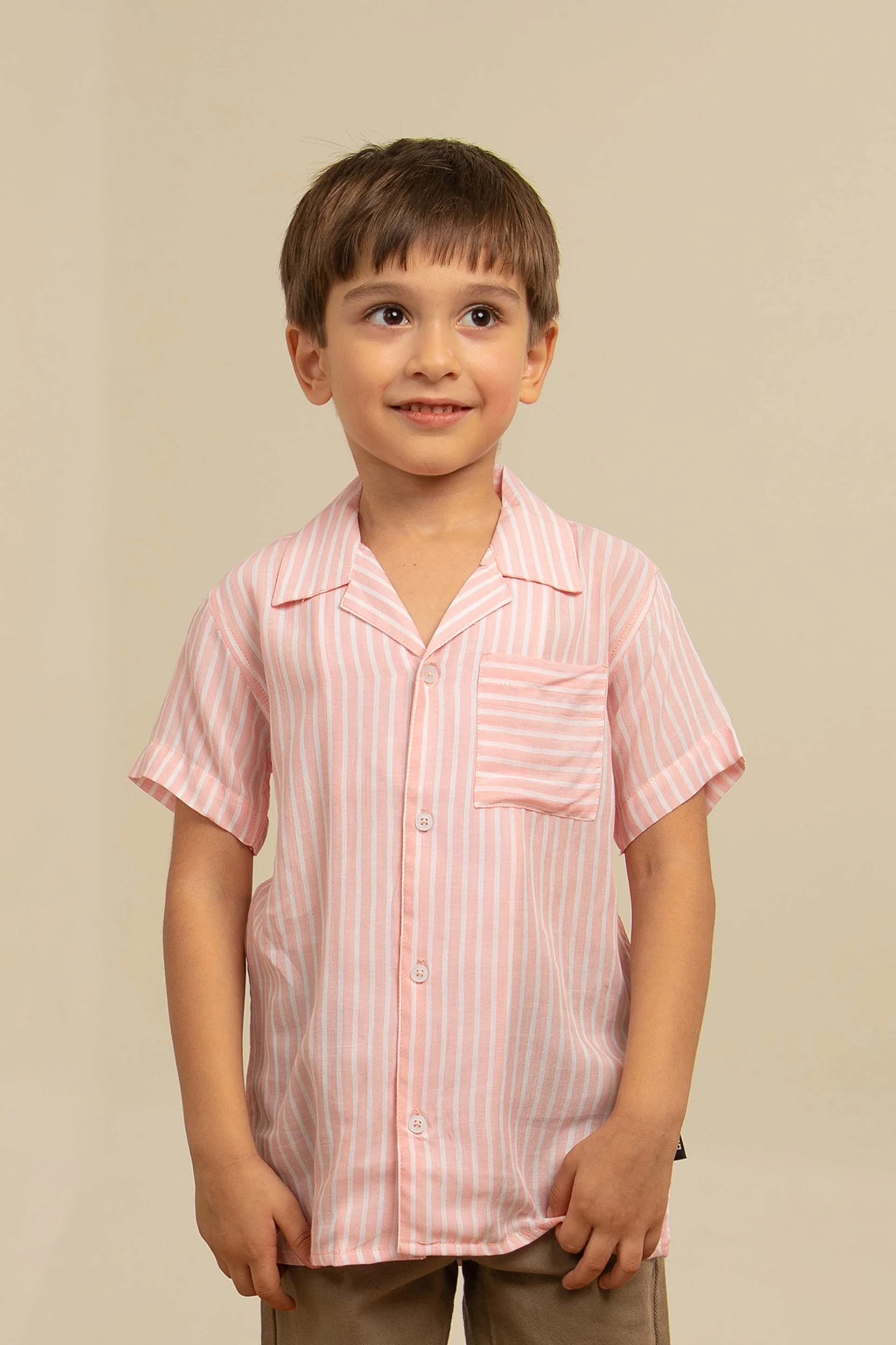 Stripe Shirt Pink/White - Image 2