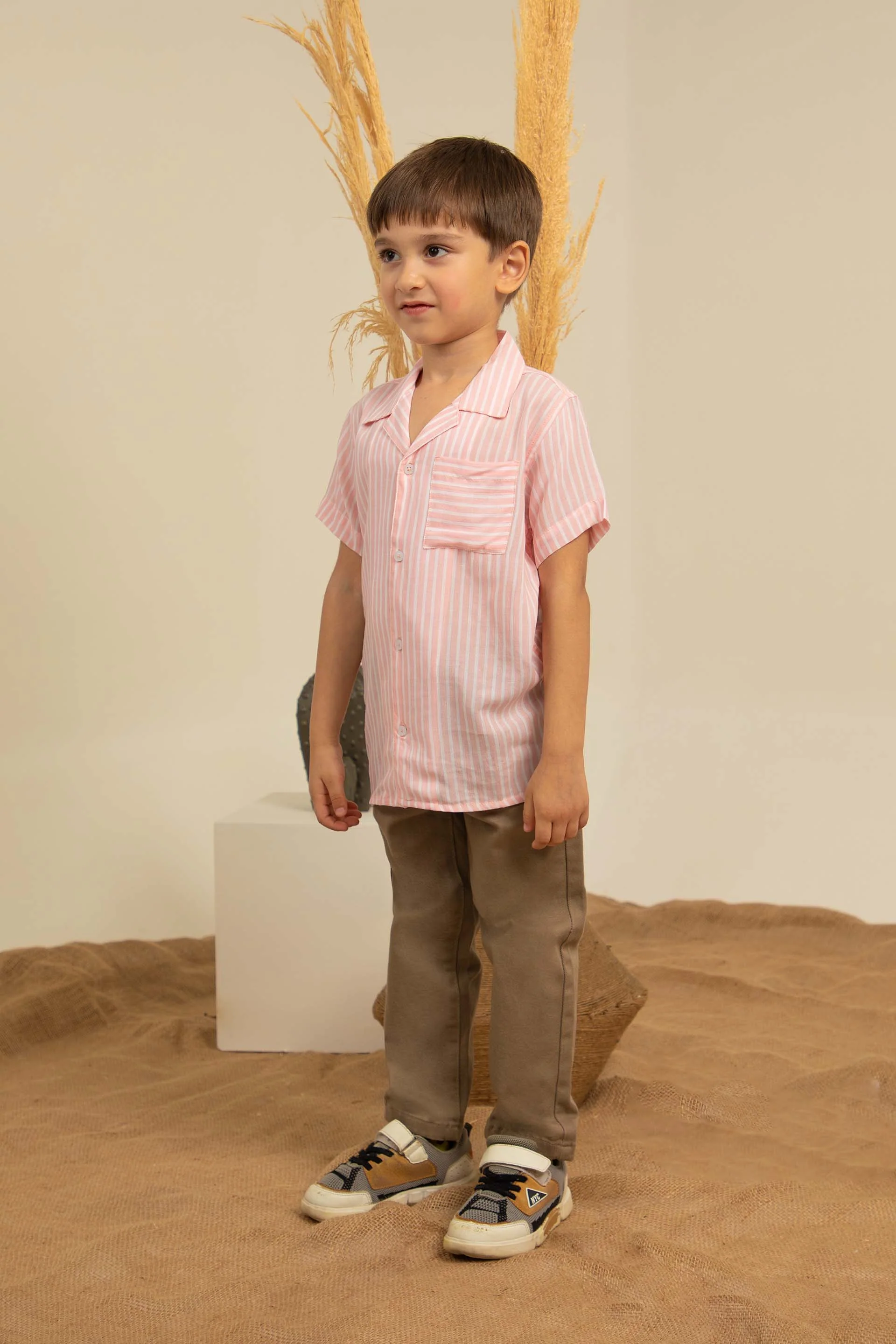 Stripe Shirt Pink/White - Image 3