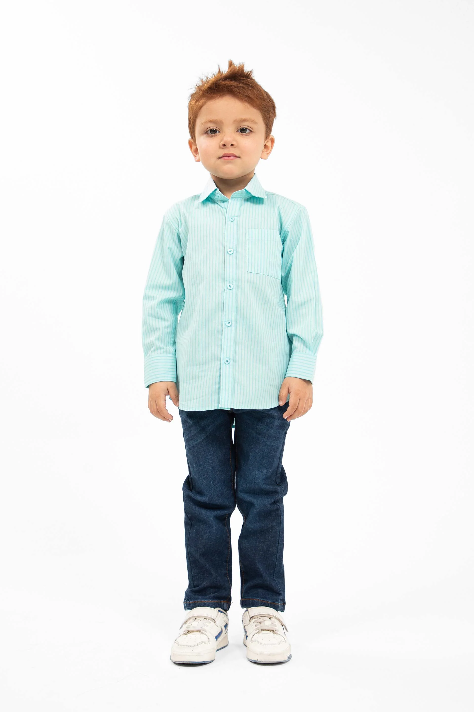 Contrasting Shirt Aqua - Image 2