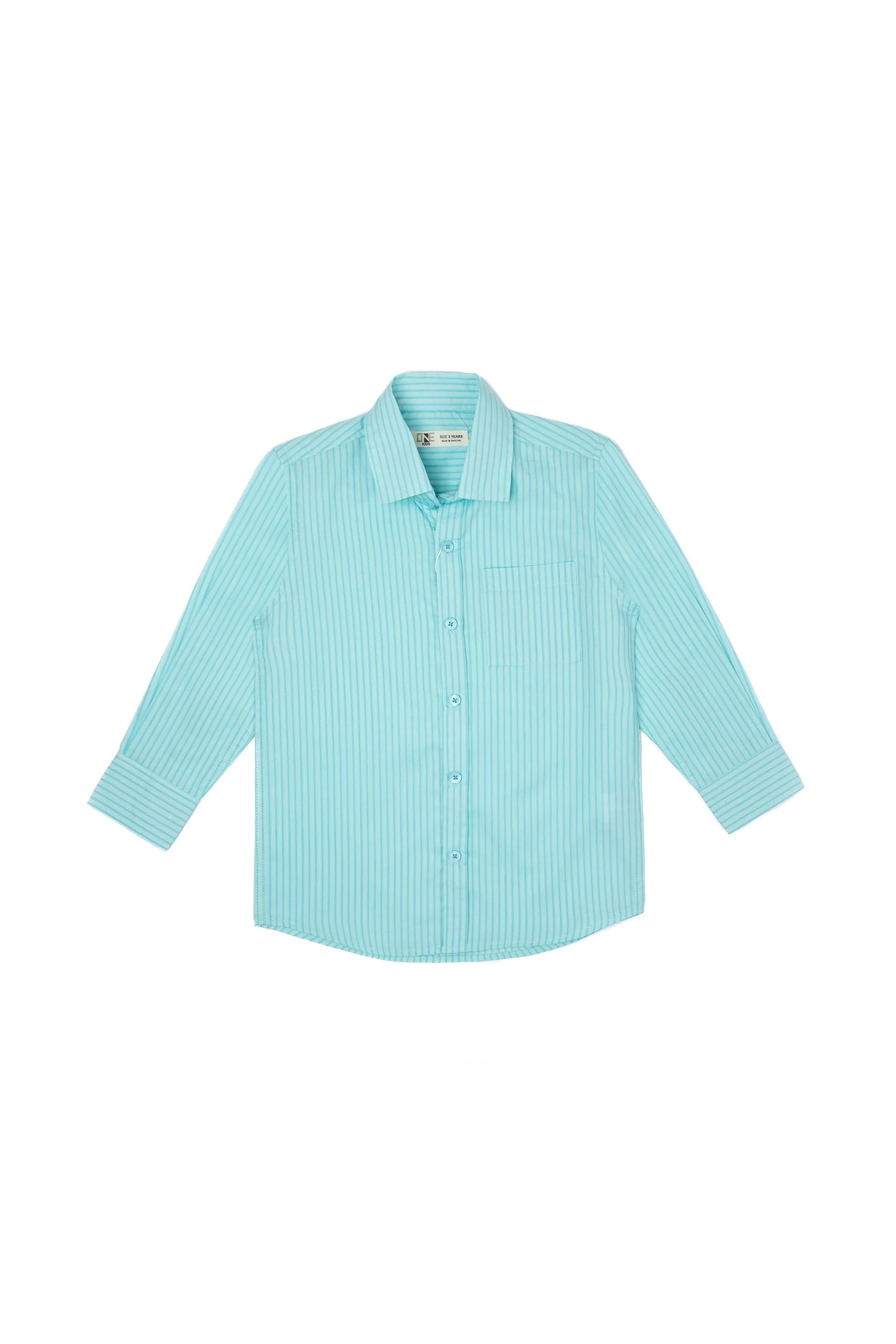 Contrasting Shirt Aqua - Image 5