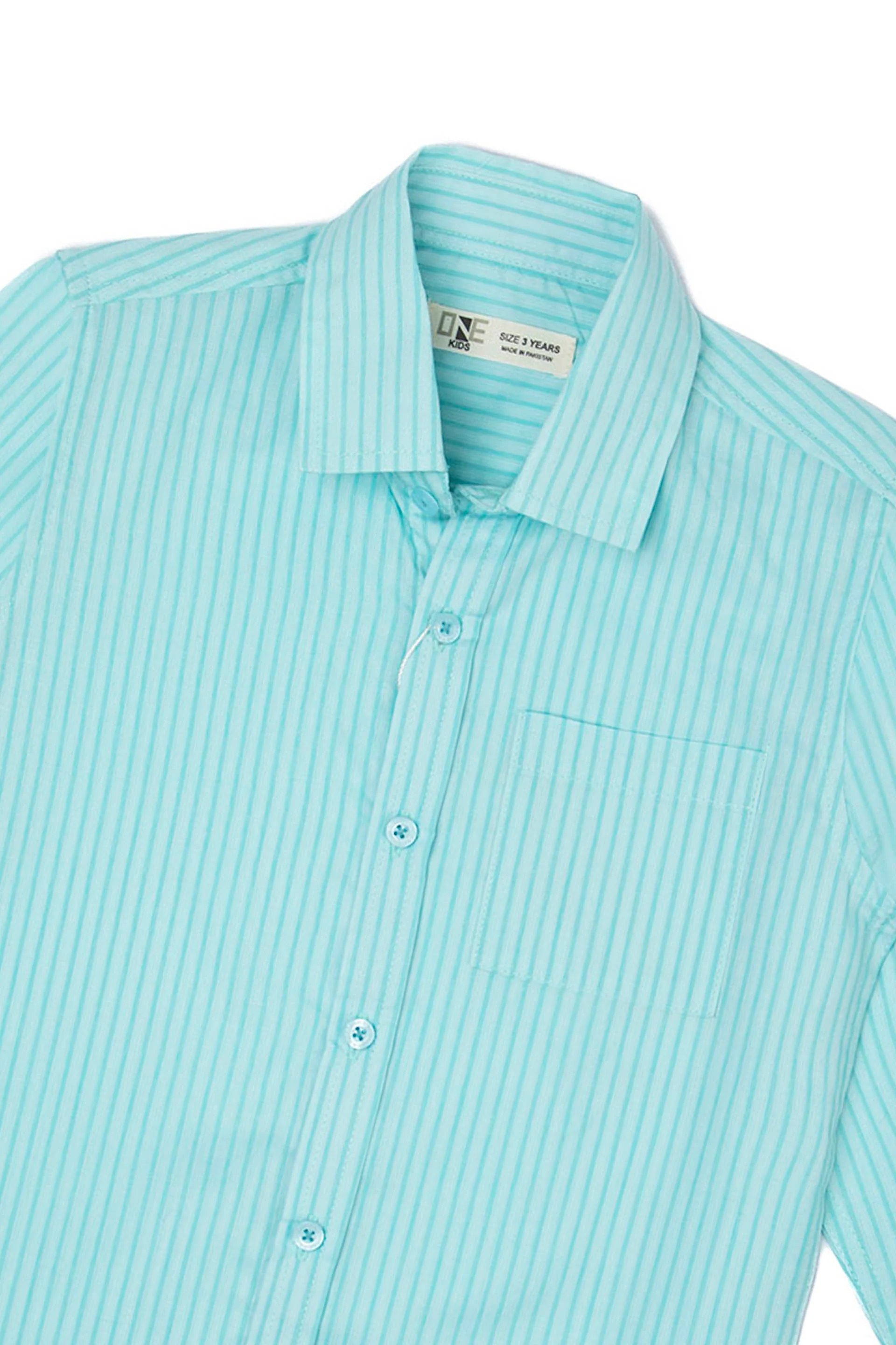 Contrasting Shirt Aqua - Image 7