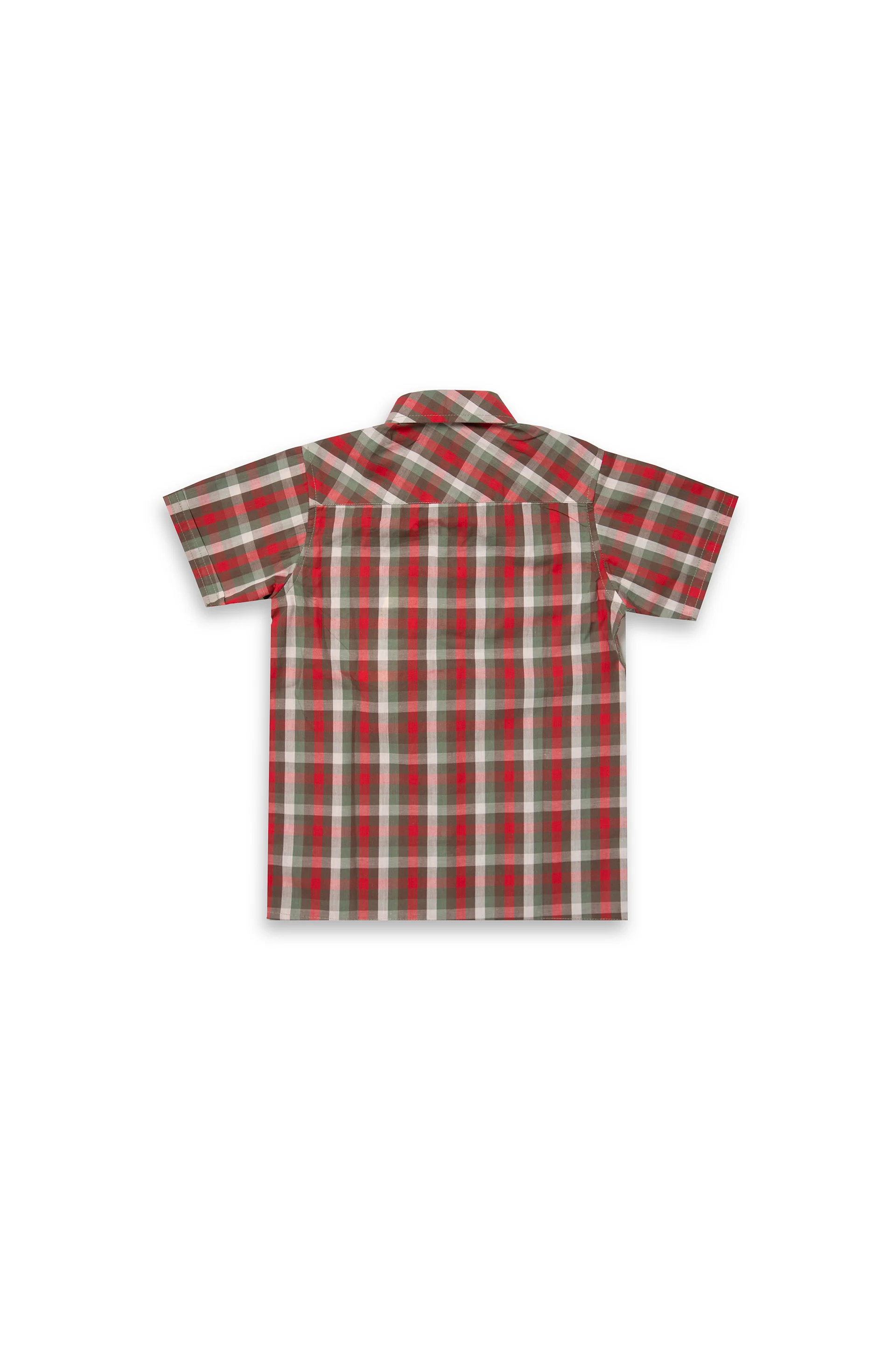 Buckled Shirt Olive/Red - Image 2