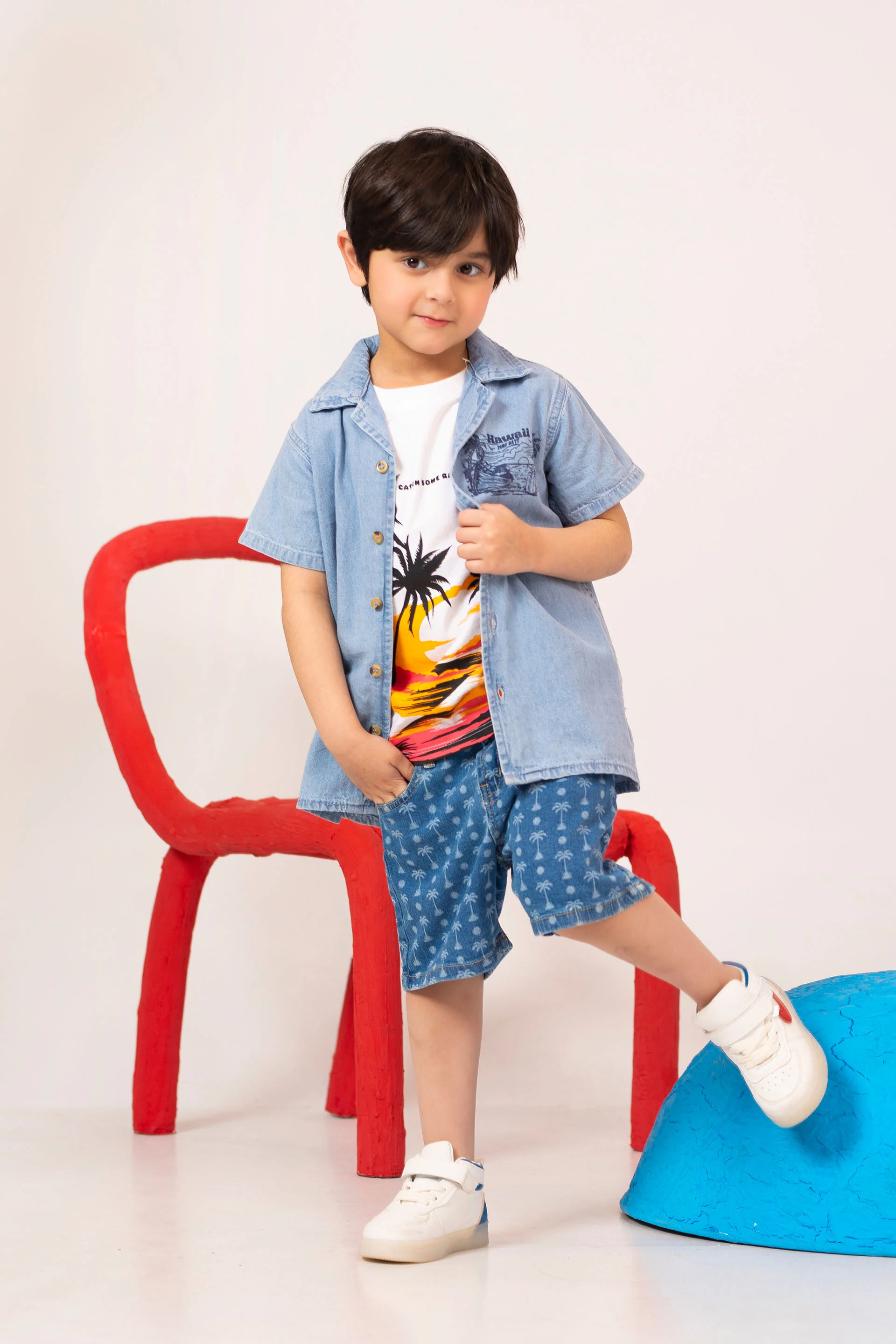 Graphic Denim Shirt - Image 4
