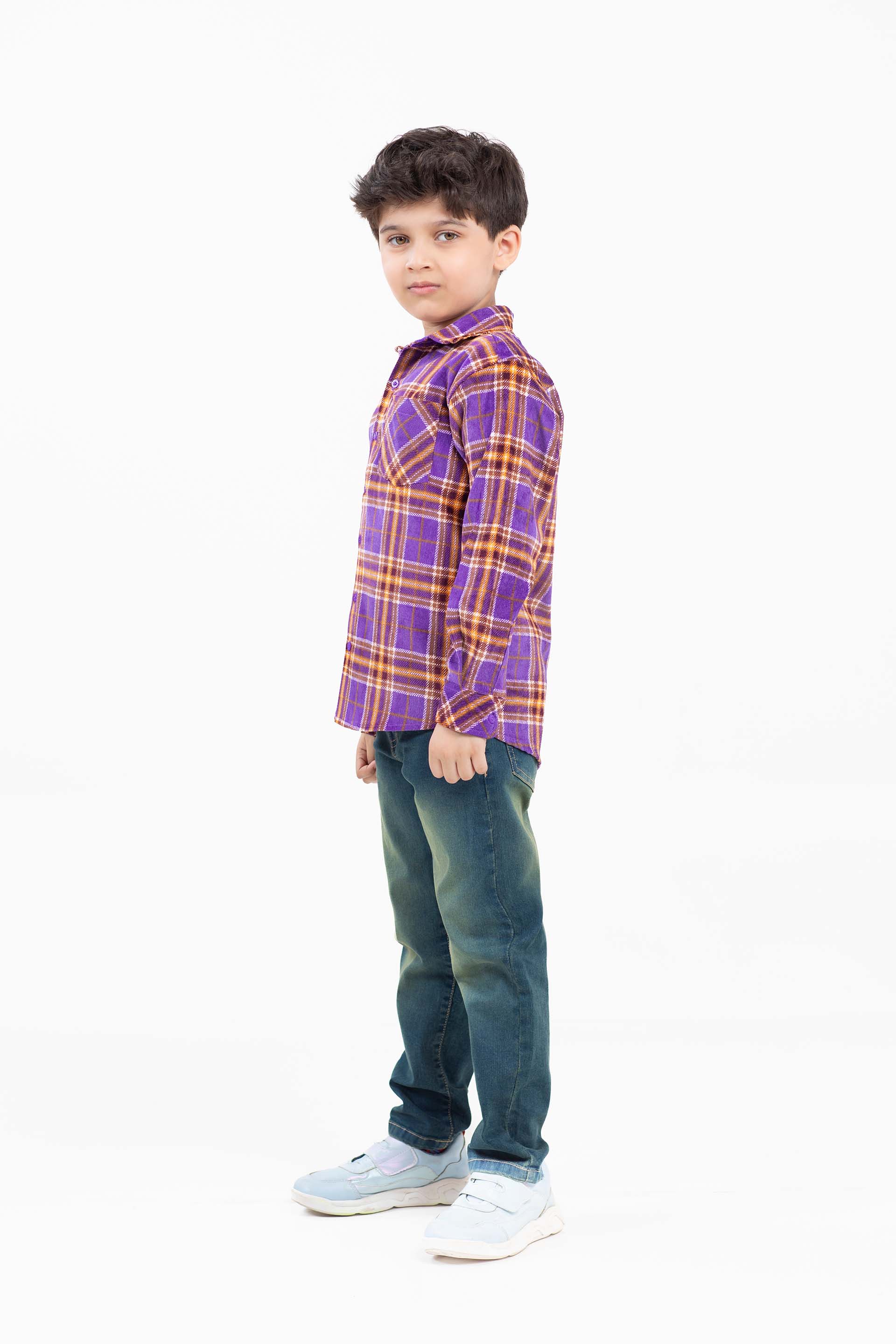 Corduroy Check Shirt - Image 3