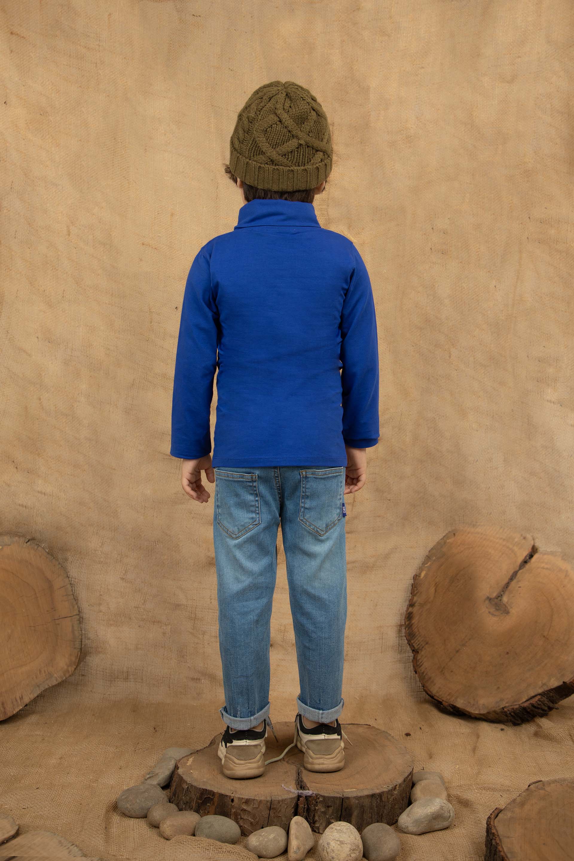 Highneck Tee Navy - Image 5
