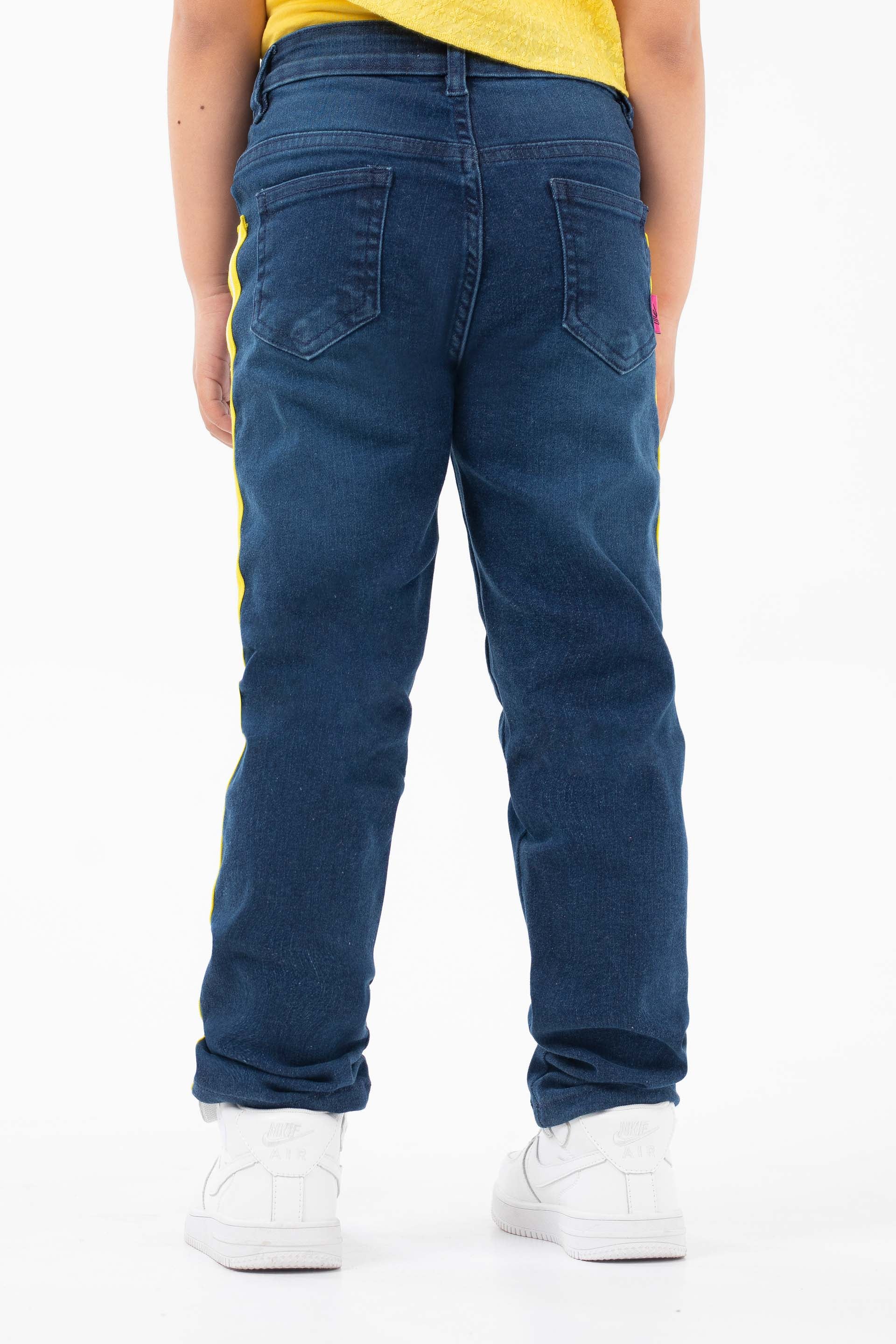 Taped Mom Jeans Blue - Image 4
