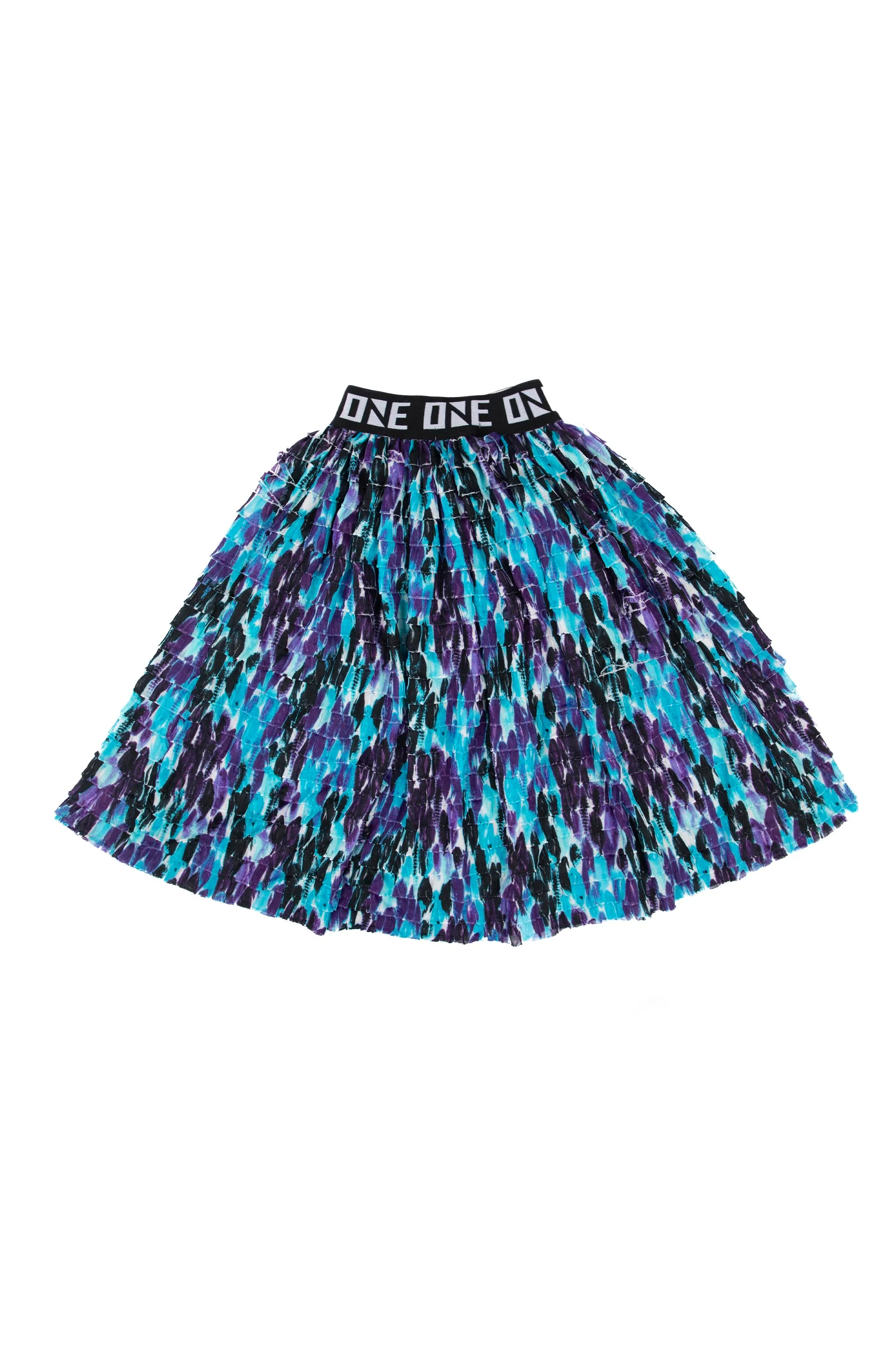 Long Textured Skirt Multi - Image 4