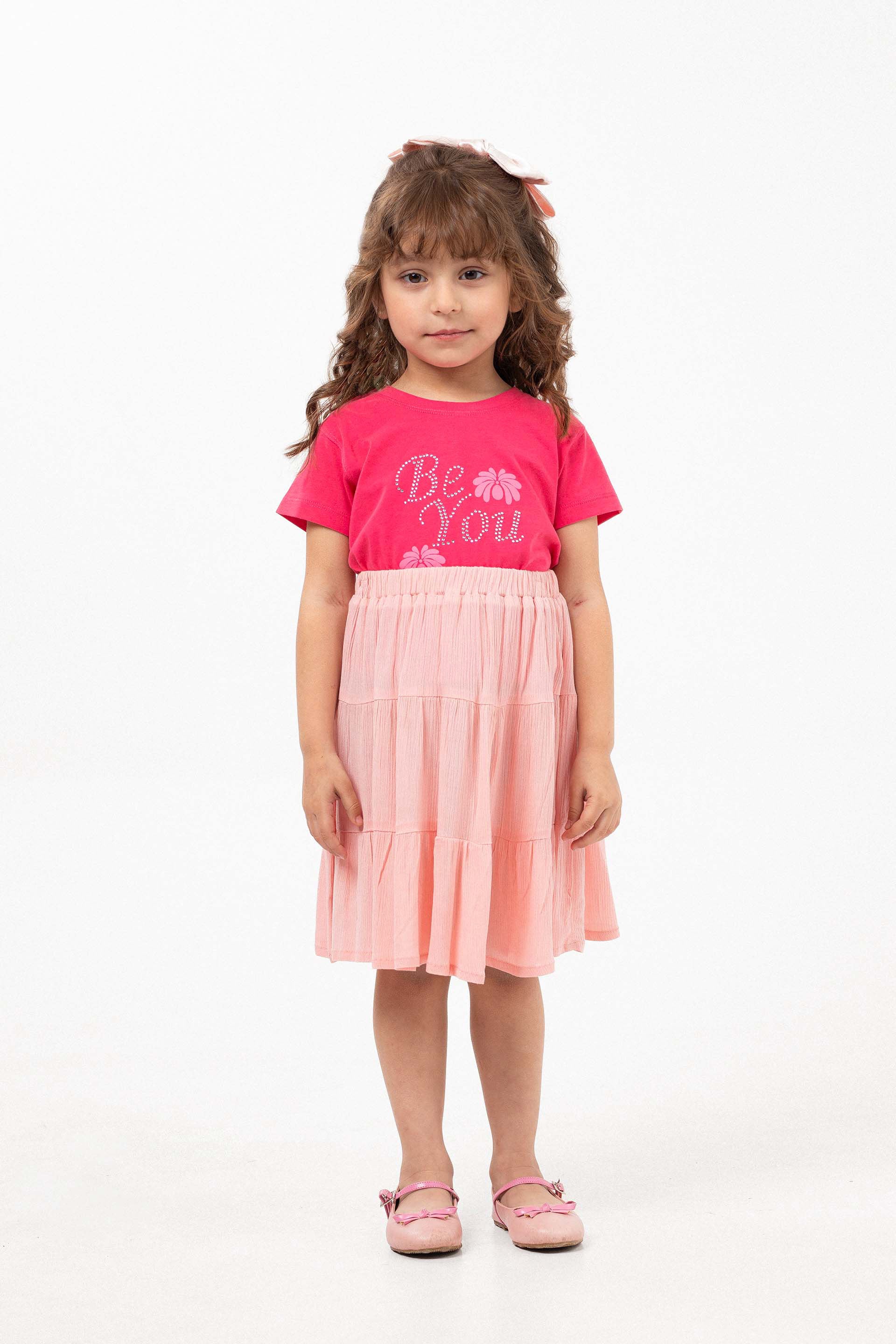 3-Tiered Skirt Peach
