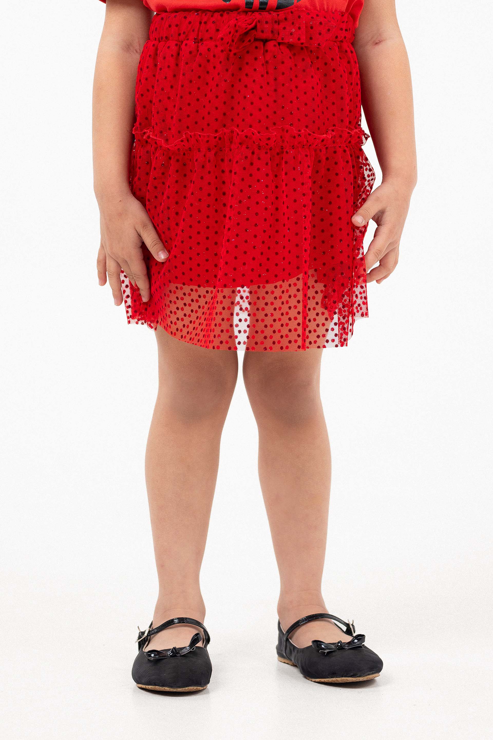 2-Tiered Skirt Red - Image 2