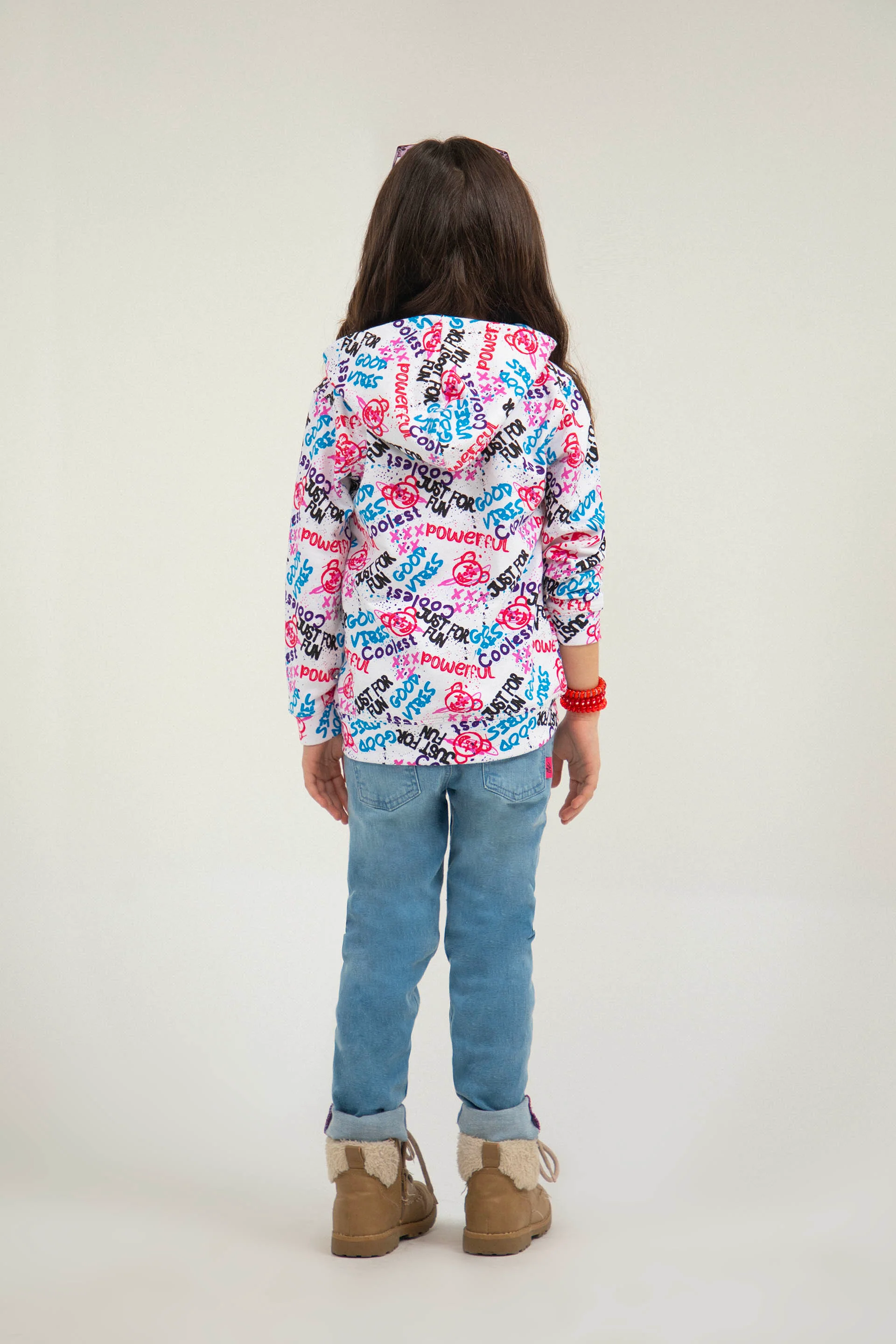 Graffiti Zipper Hoodie Multi - Image 4