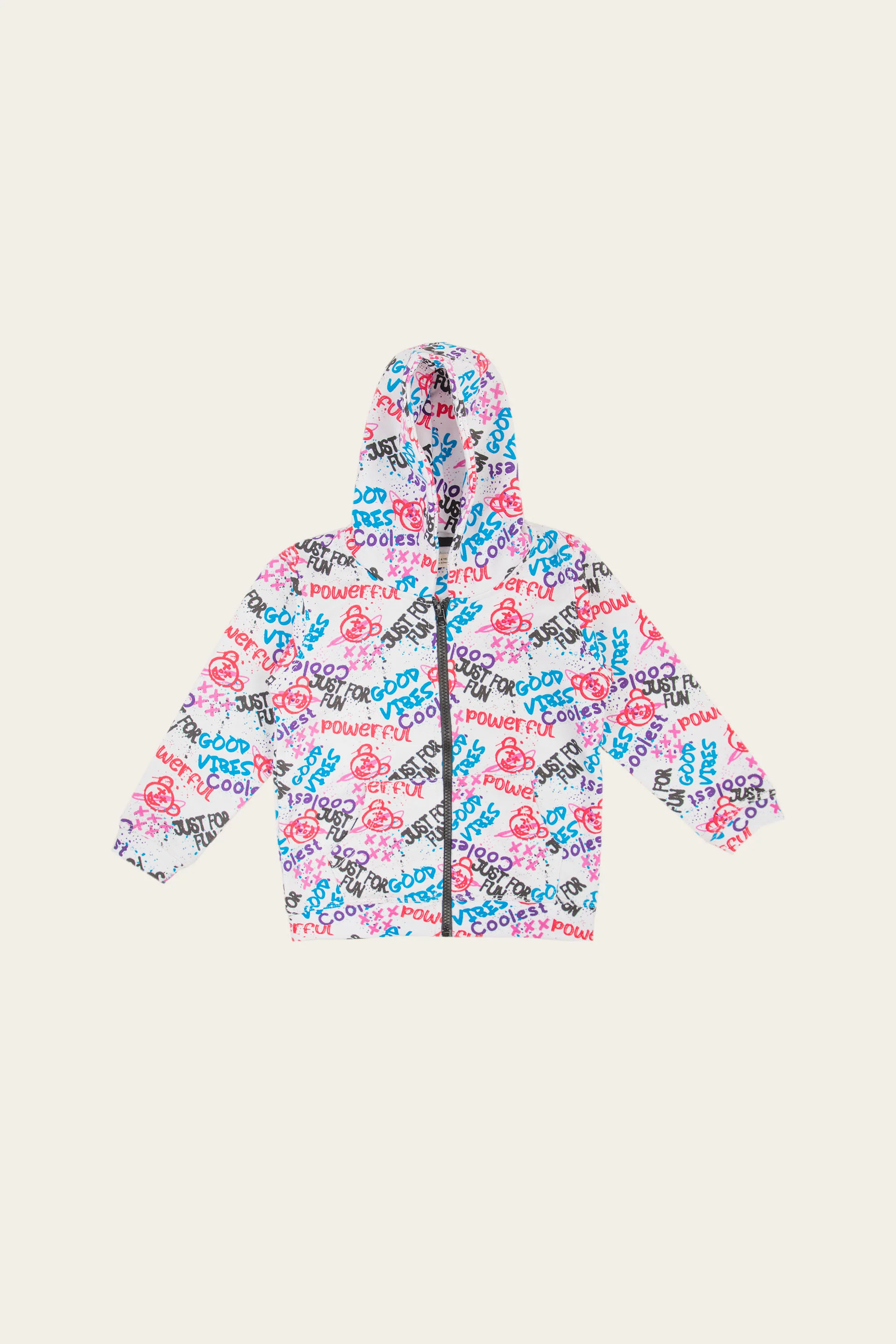 Graffiti Zipper Hoodie Multi - Image 5