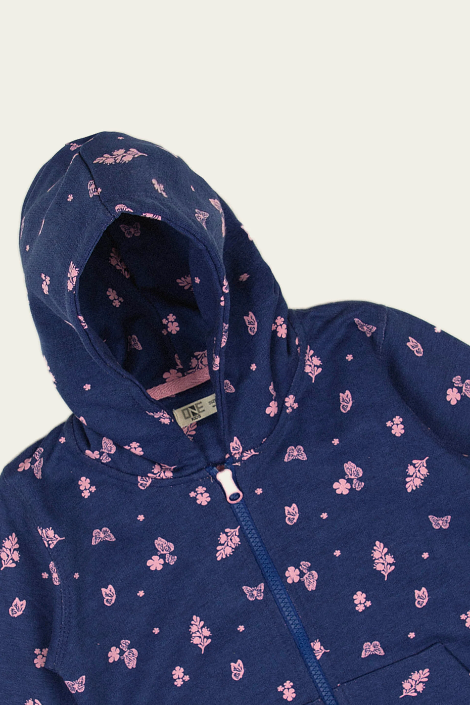 Sporty Zipper Hoodie Navy - Image 7