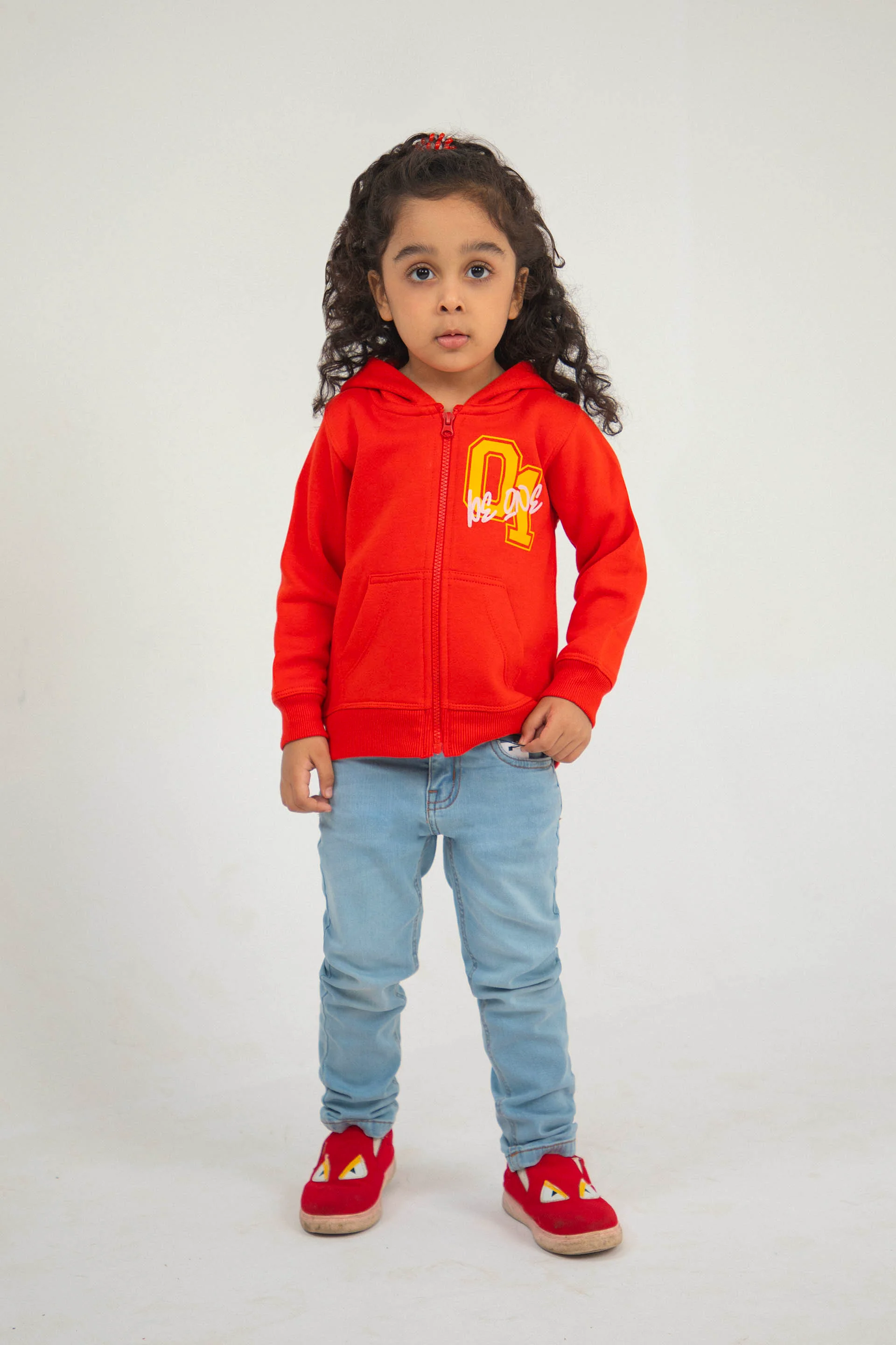 Sports Zipper Hoodie Red - Image 2