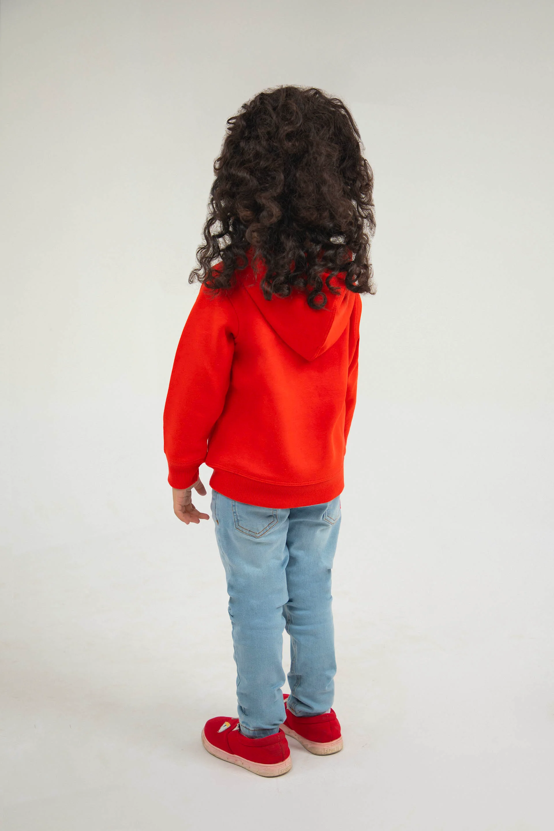 Sports Zipper Hoodie Red - Image 5