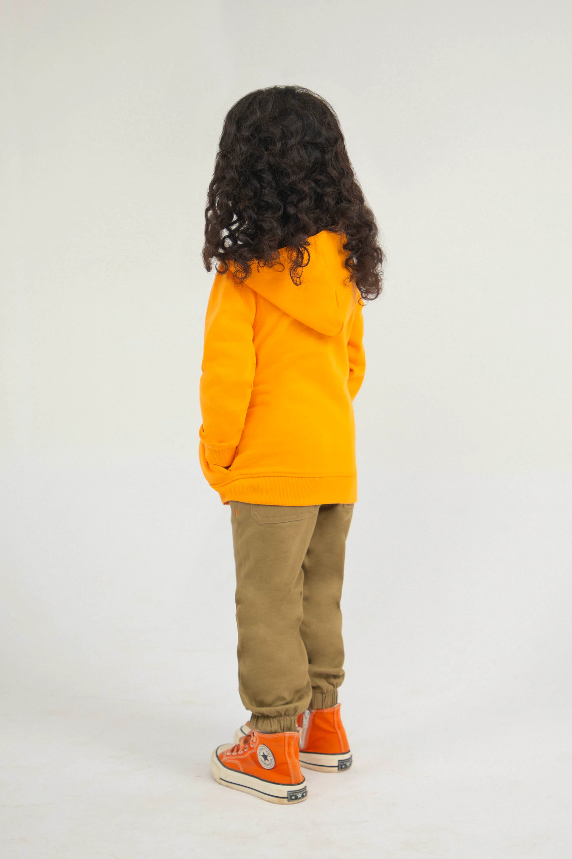 Graphic Zipper Hoodie Orange - Image 4