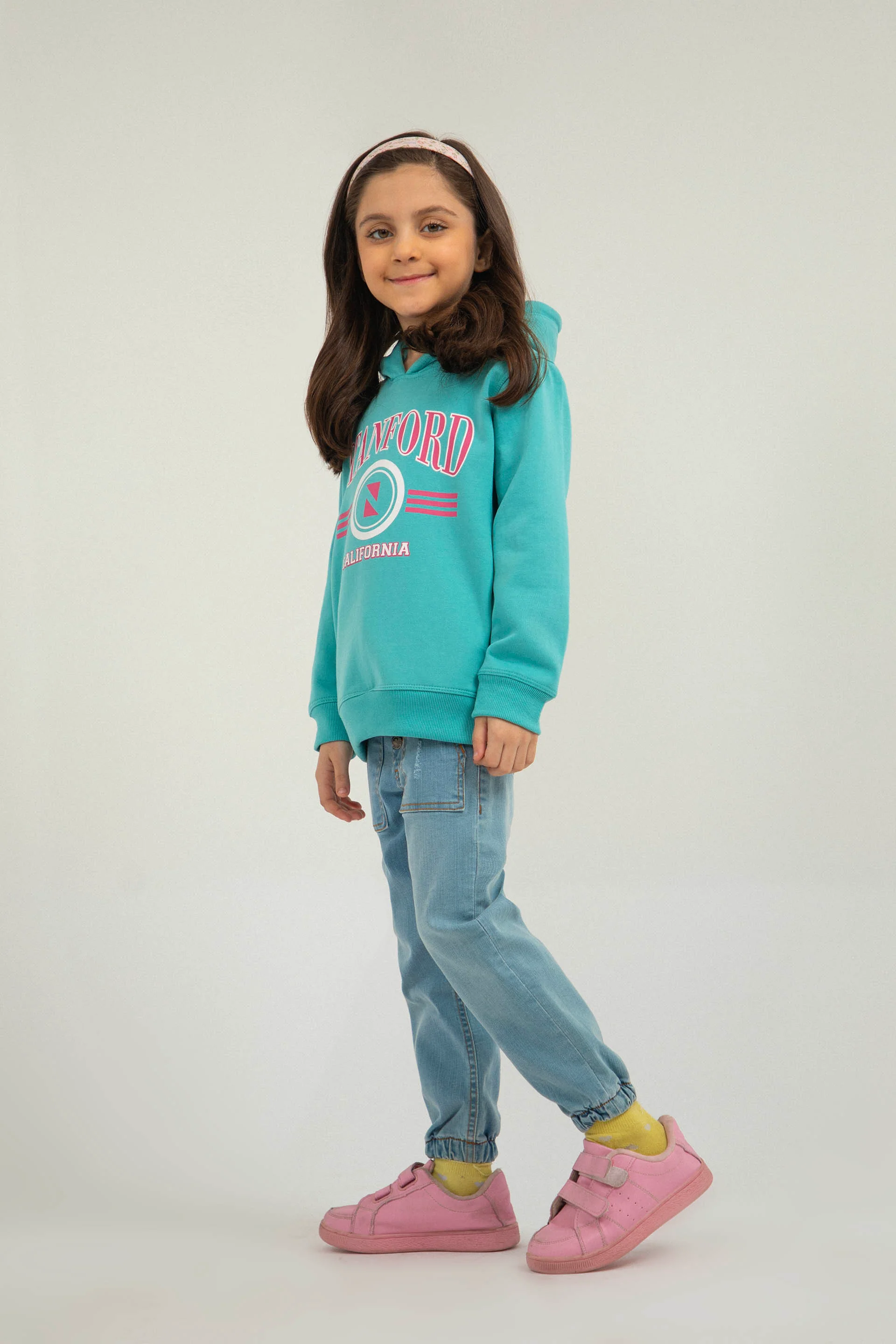 College Pullover Hoodie Blue - Image 2