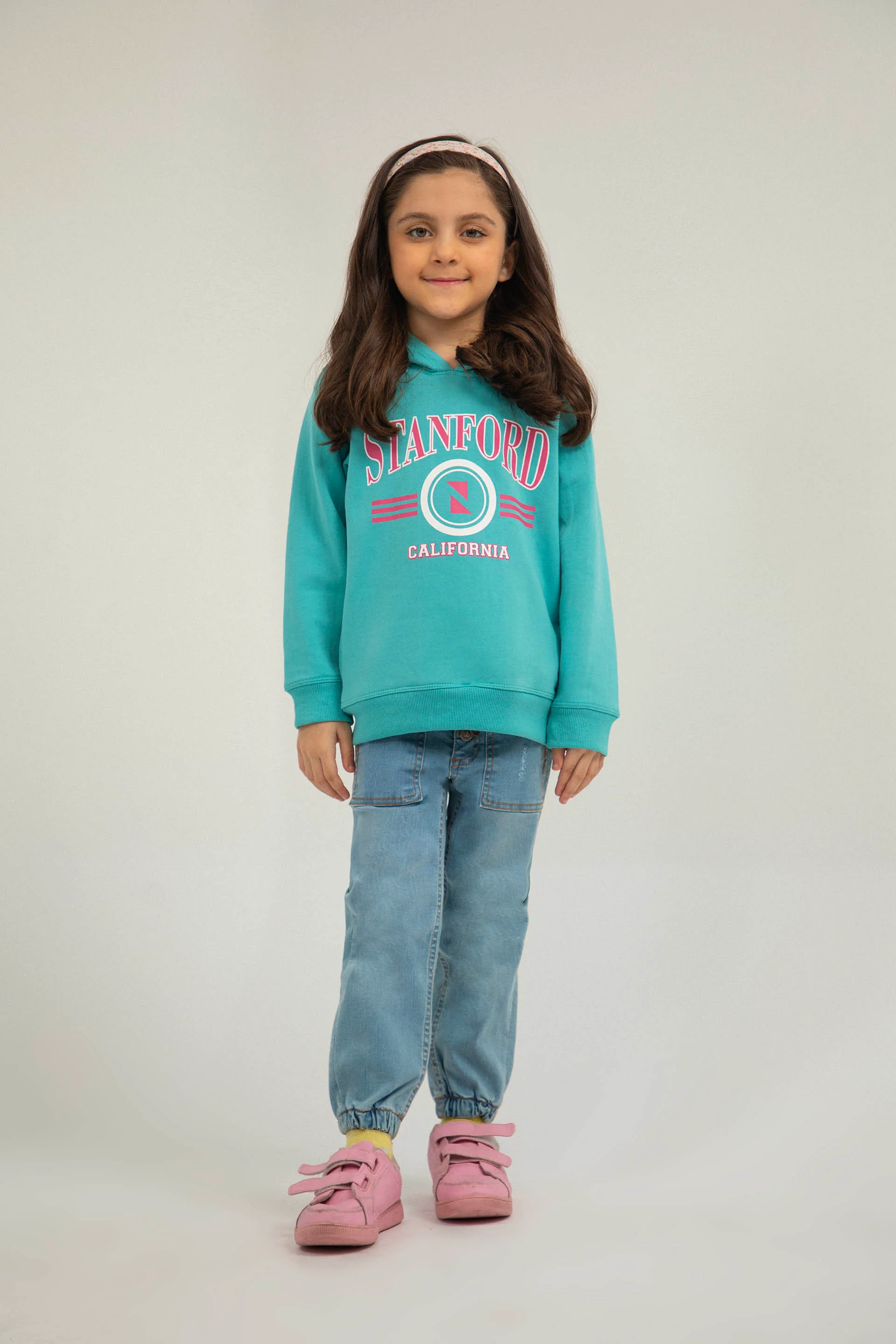 College Pullover Hoodie Blue - Image 3