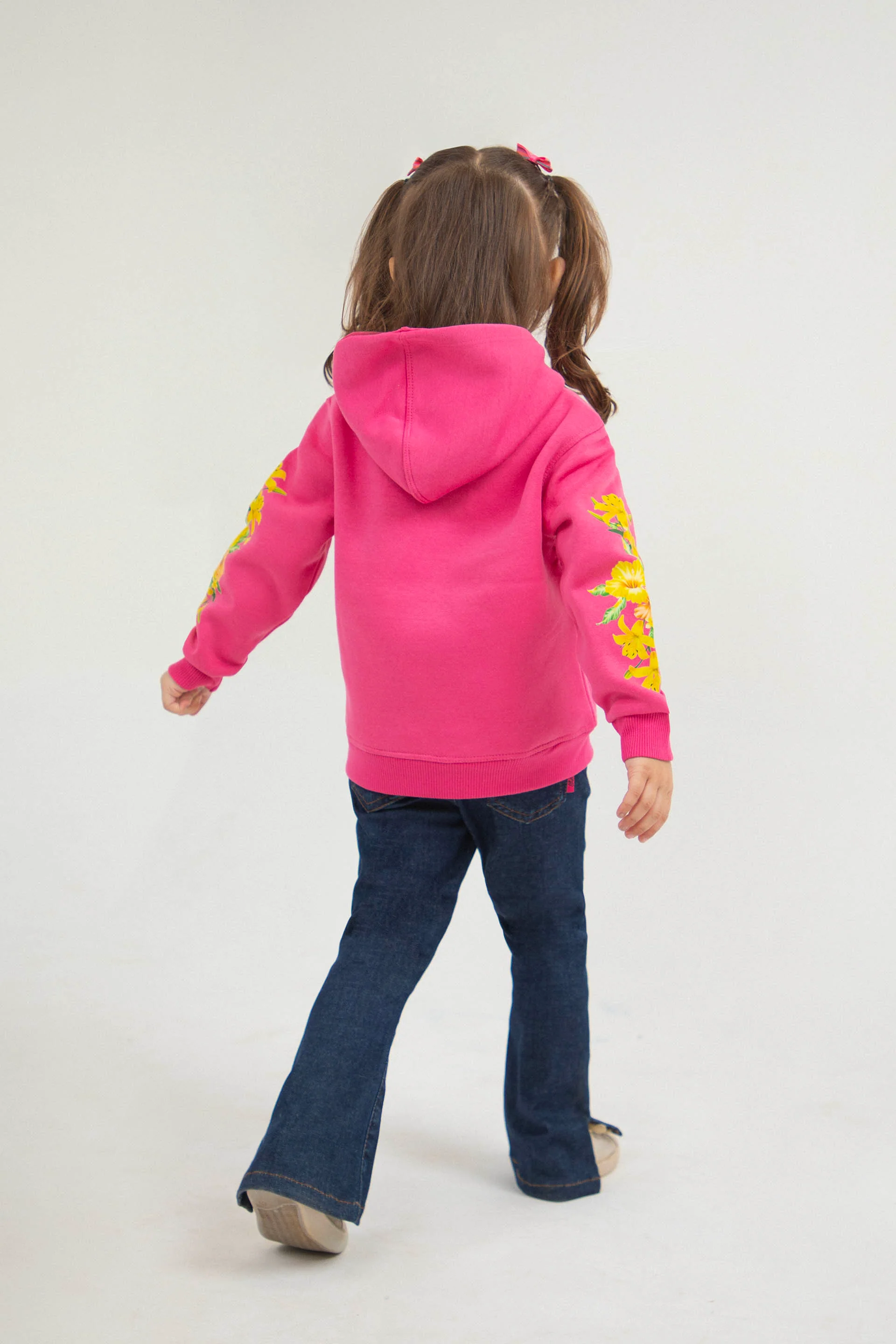 Floral Pullover Hoodie Pink - Image 4