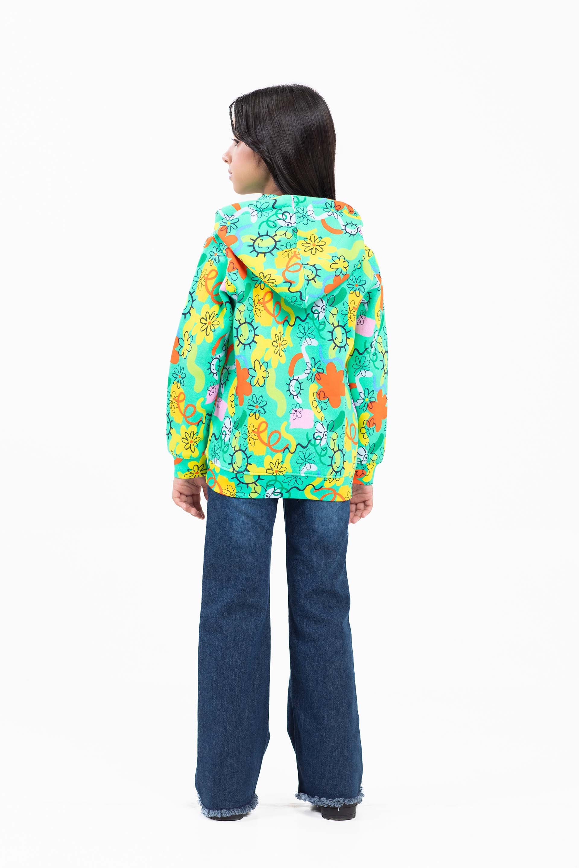Printed Zipper Hoodie - Image 2