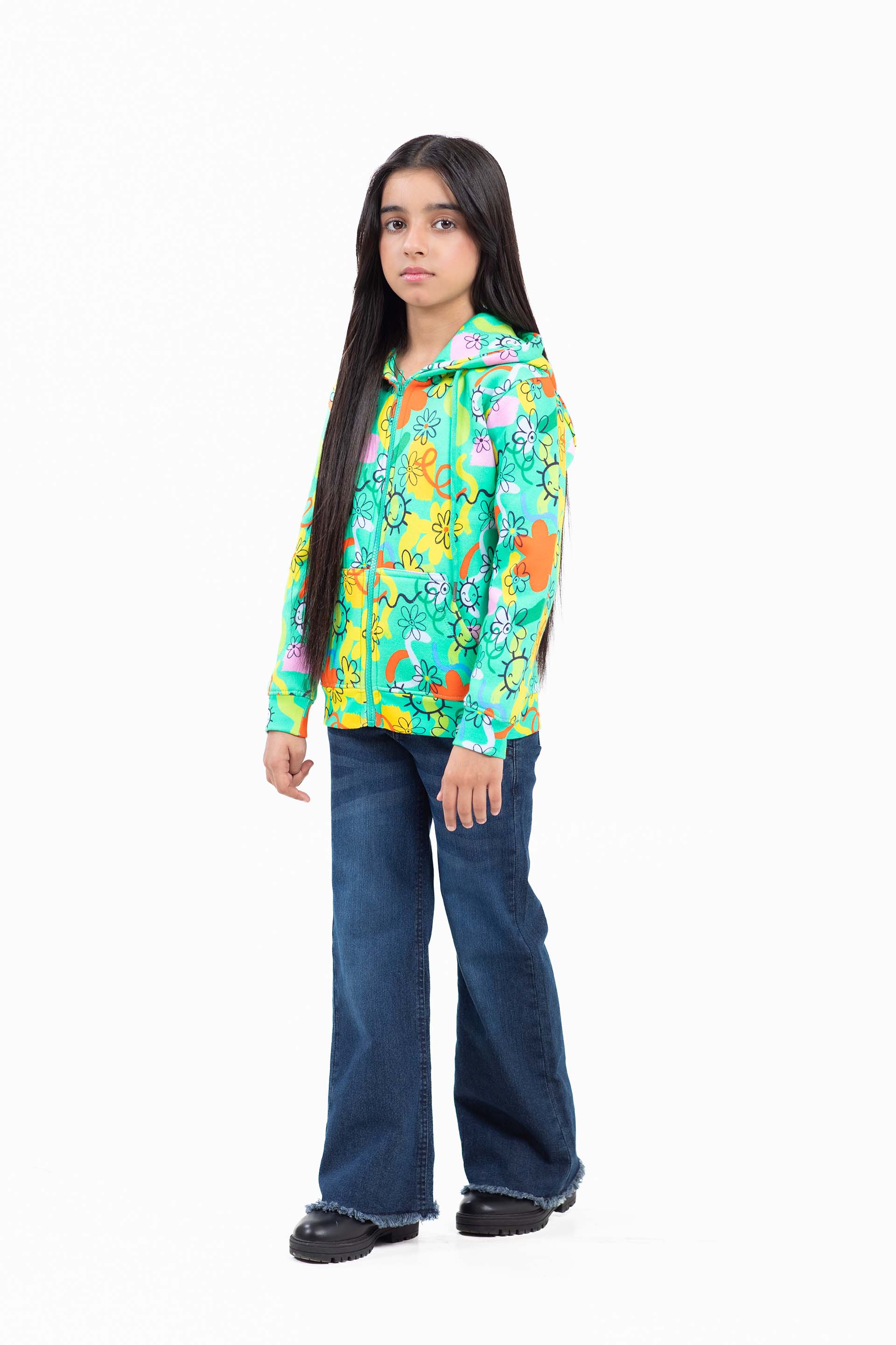 Printed Zipper Hoodie - Image 4