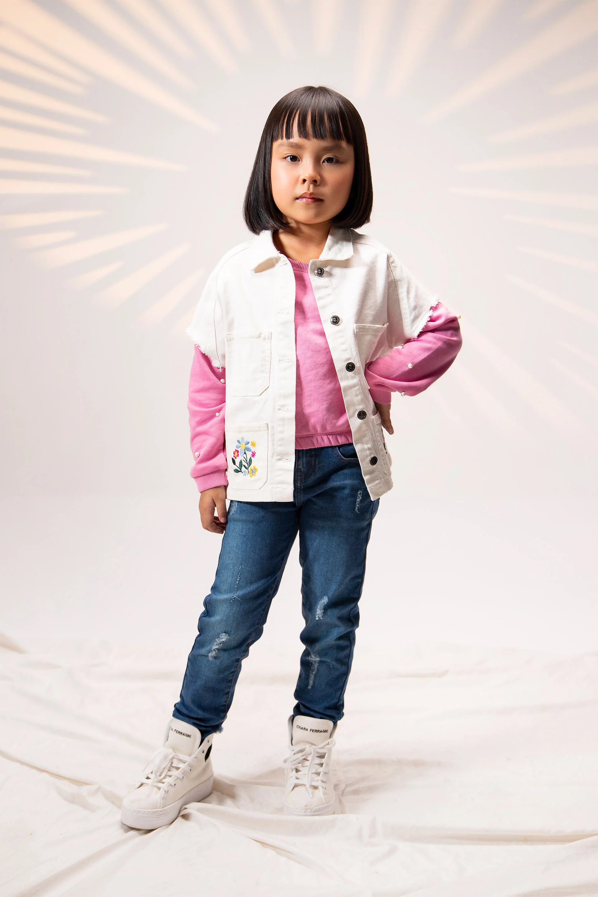 Sleeveless Jacket Off White - Image 2