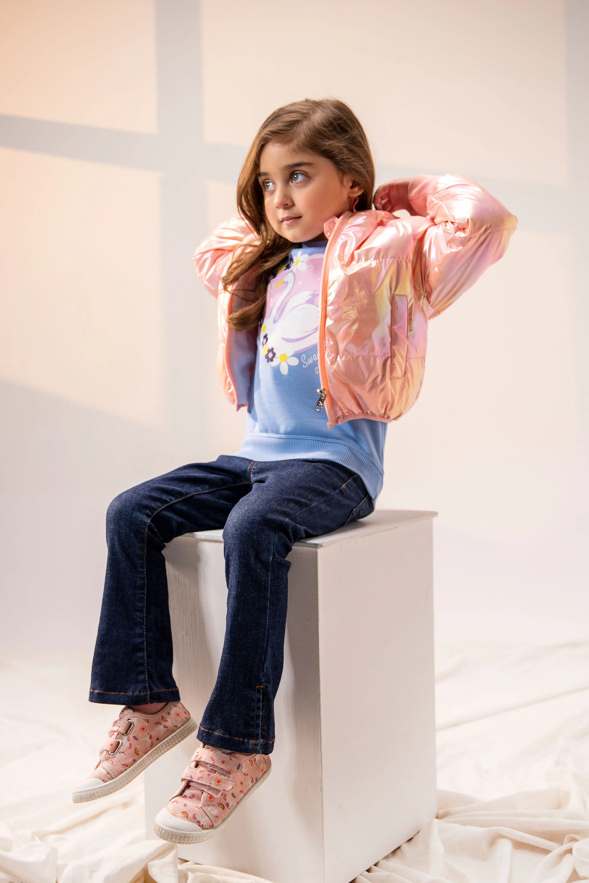 Hooded Puffer Pink - Image 3