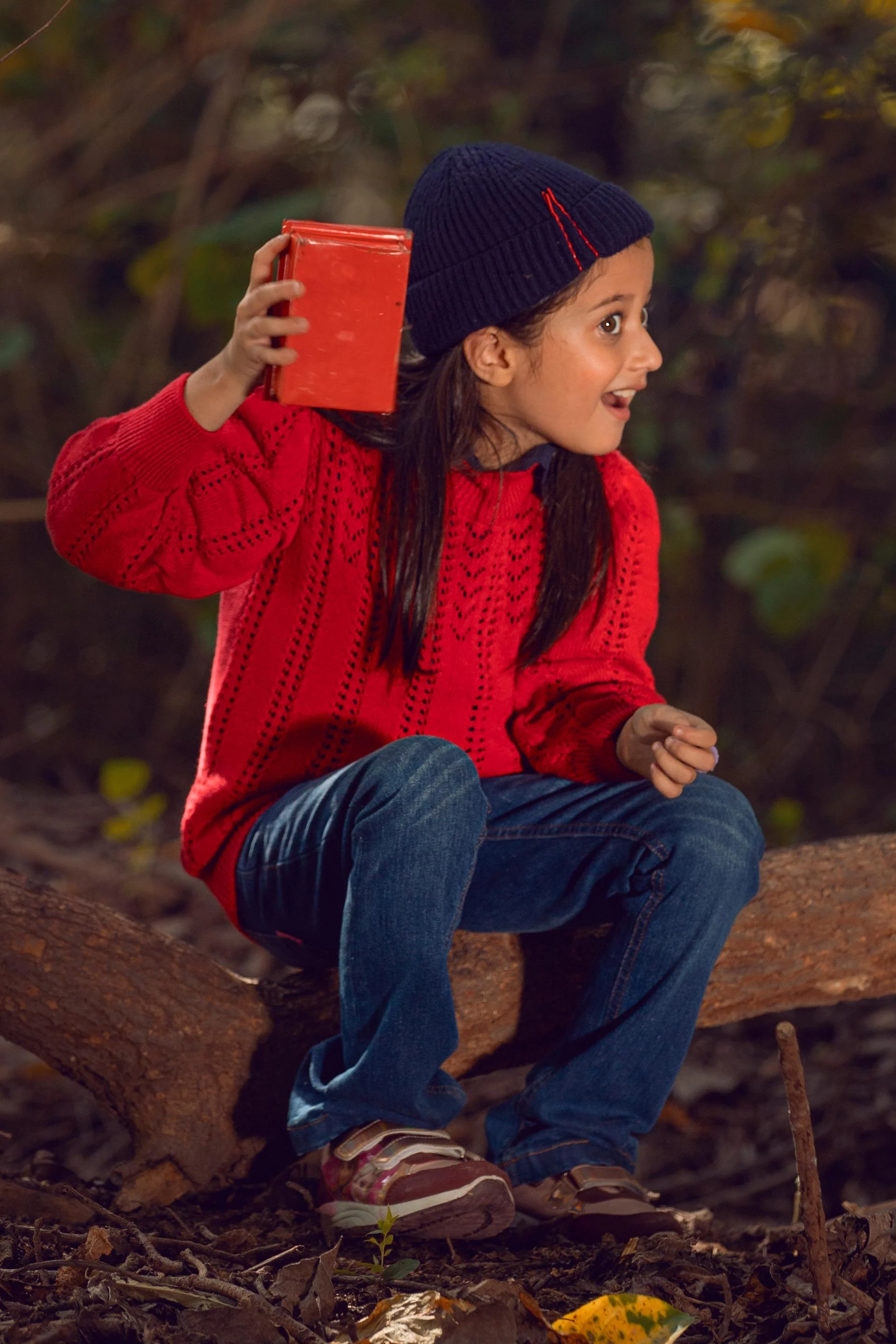 Puff Sleeve Sweater Red - Image 2