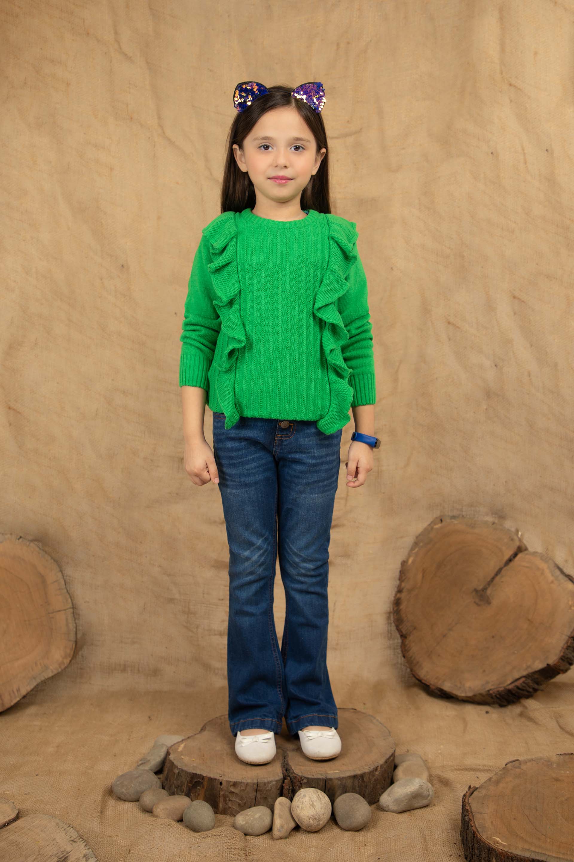 Ruffled Sweater Green - Image 5