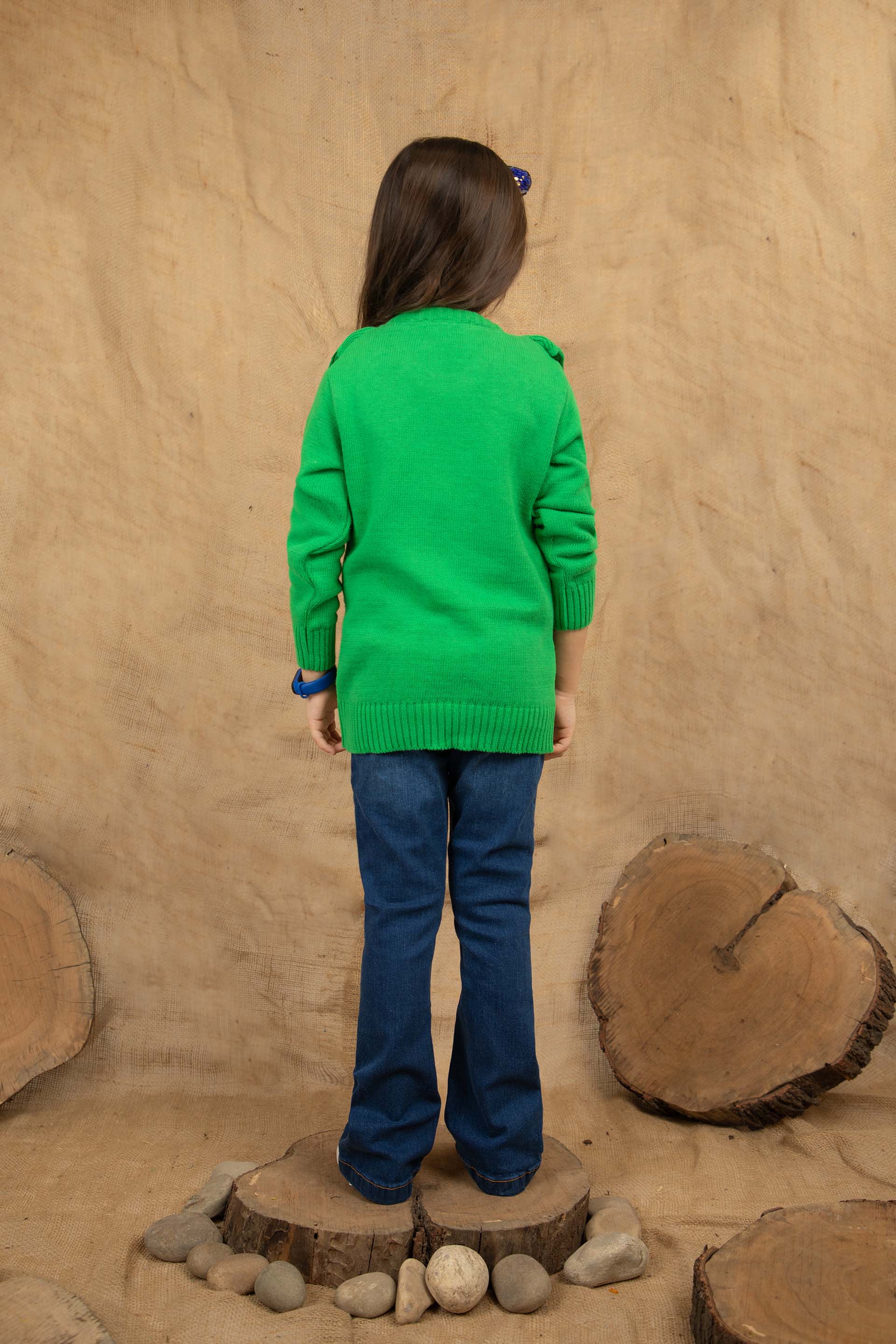 Ruffled Sweater Green - Image 6