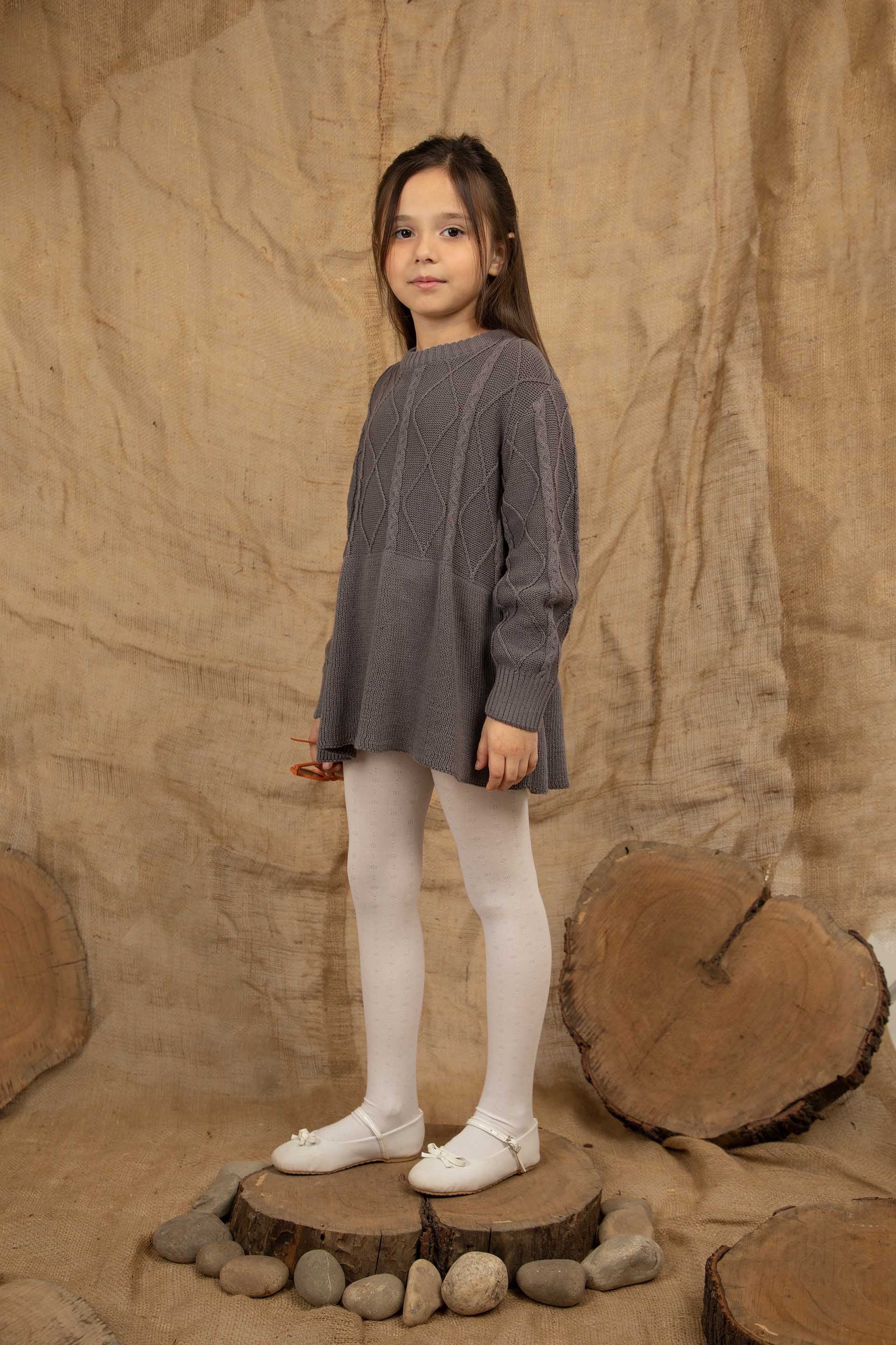 Peplum Sweater Grey - Image 2