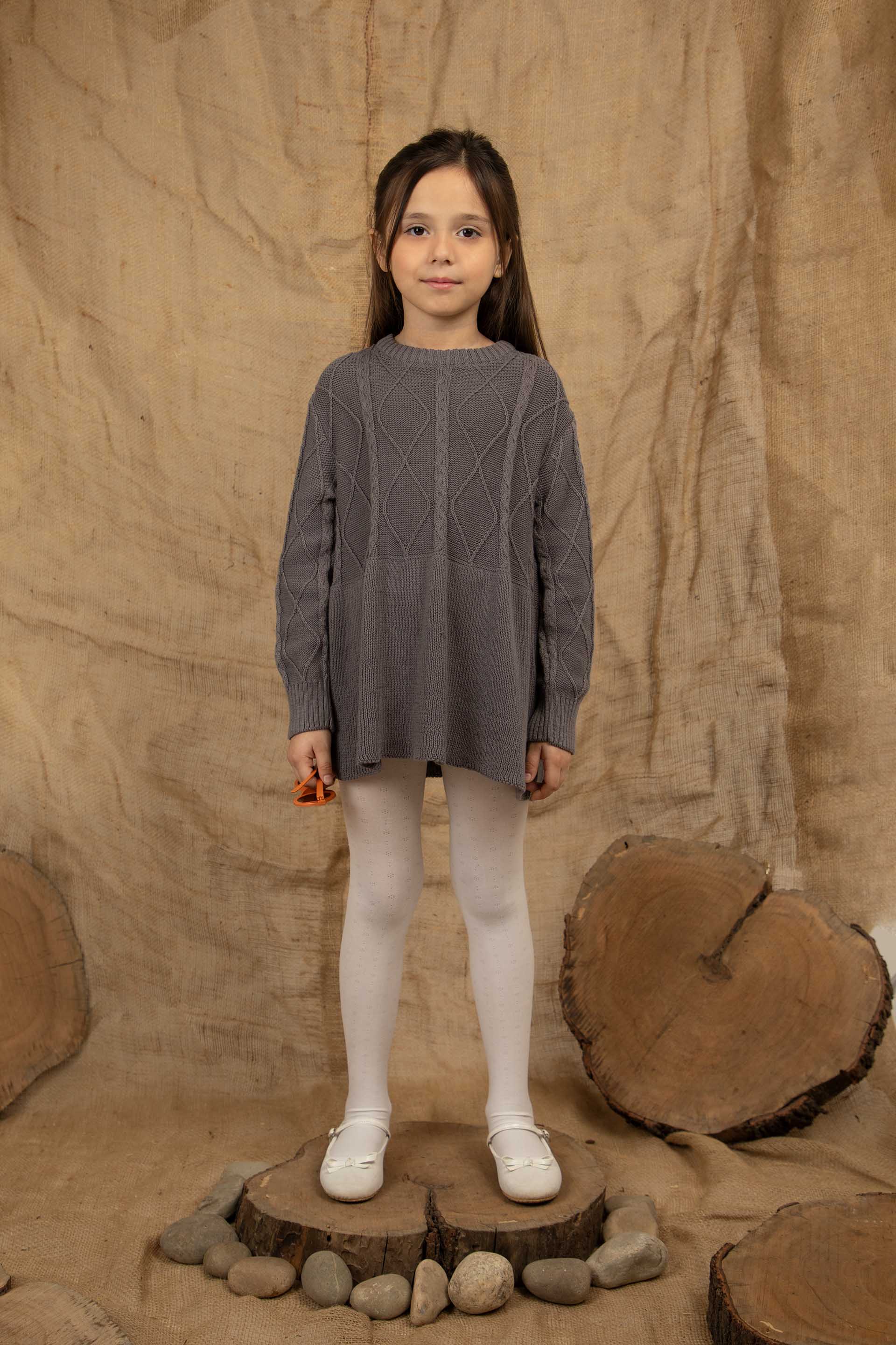 Peplum Sweater Grey - Image 3